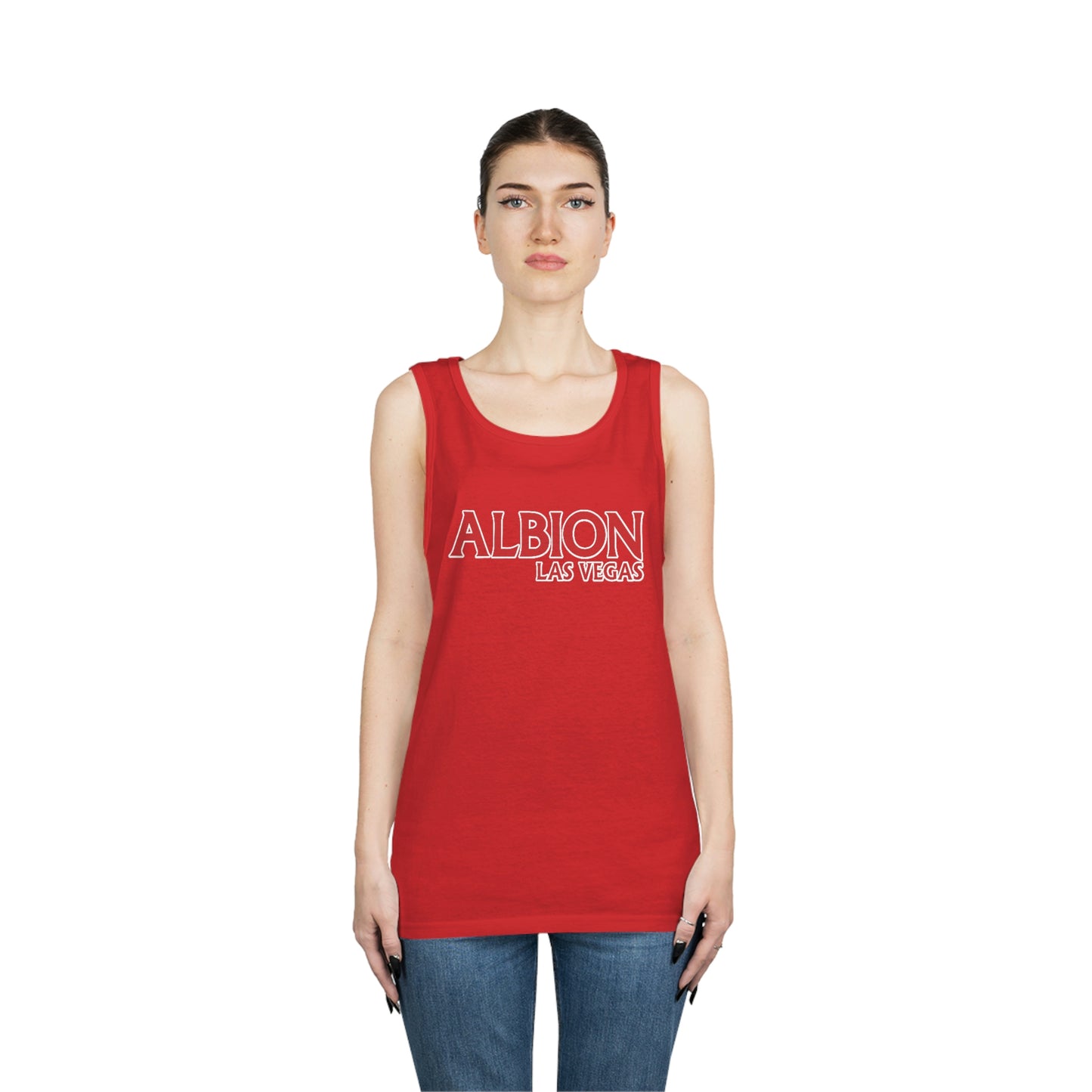 Albion LV Logo Lg- Unisex Heavy Cotton Tank Top (ALB-LV-21-315U)