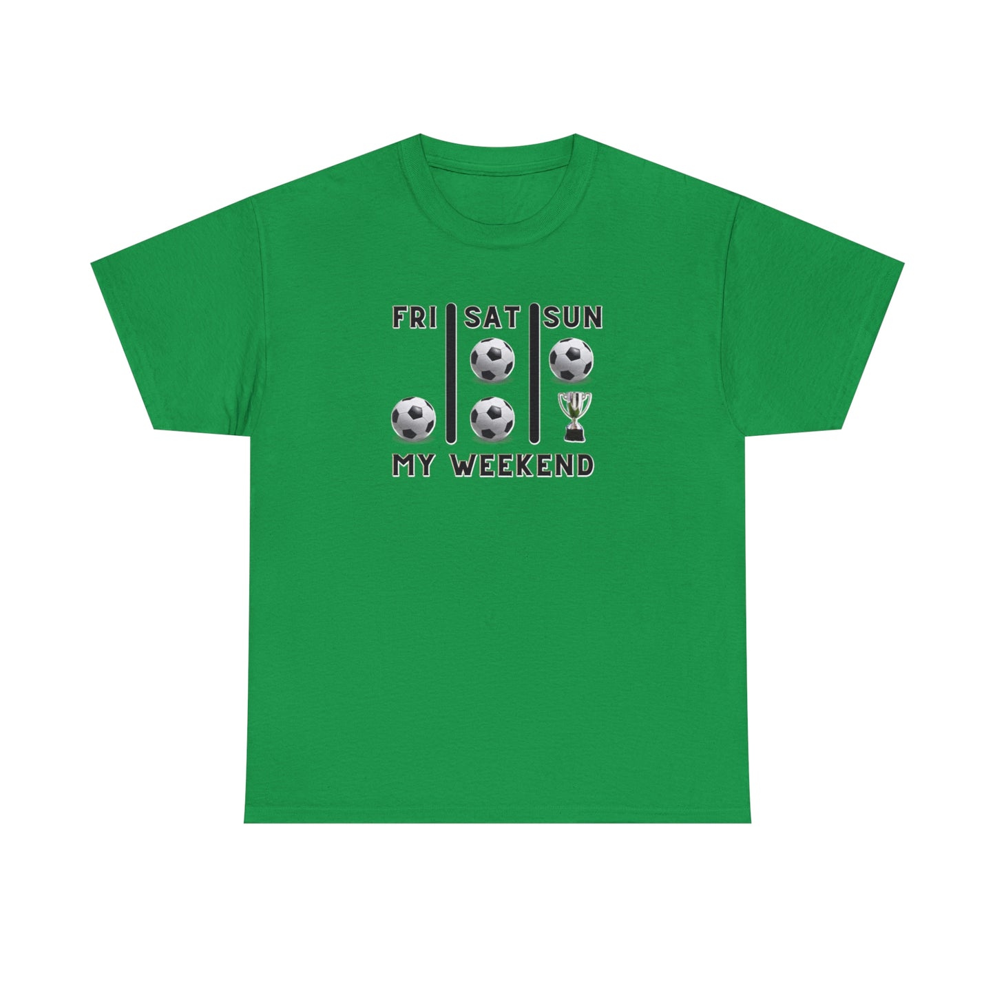 Soccer Trophy- My Weekend- Various Green colors- Unisex Heavy Cotton Tee (ST-NCP-21-503U)