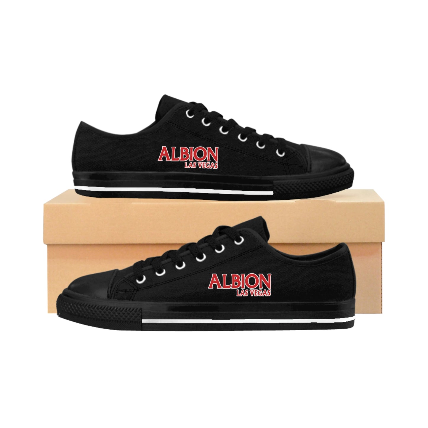 Albion LV Logo- Men's Sneakers- Black (ALB-LV-42-131M)