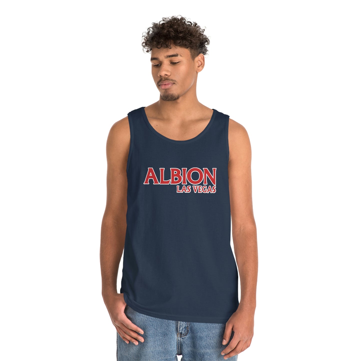 Albion LV Logo Lg- Unisex Heavy Cotton Tank Top (ALB-LV-21-315U)