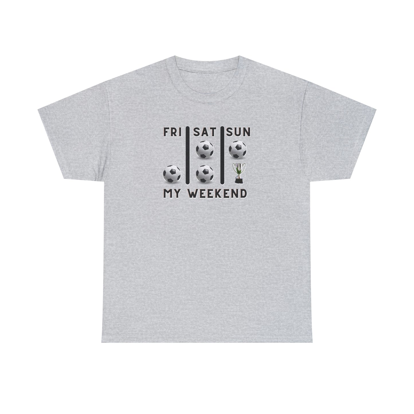 Soccer Trophy- My Weekend- Various Grey colors- Unisex Heavy Cotton Tee (ST-NCP-21-504U)