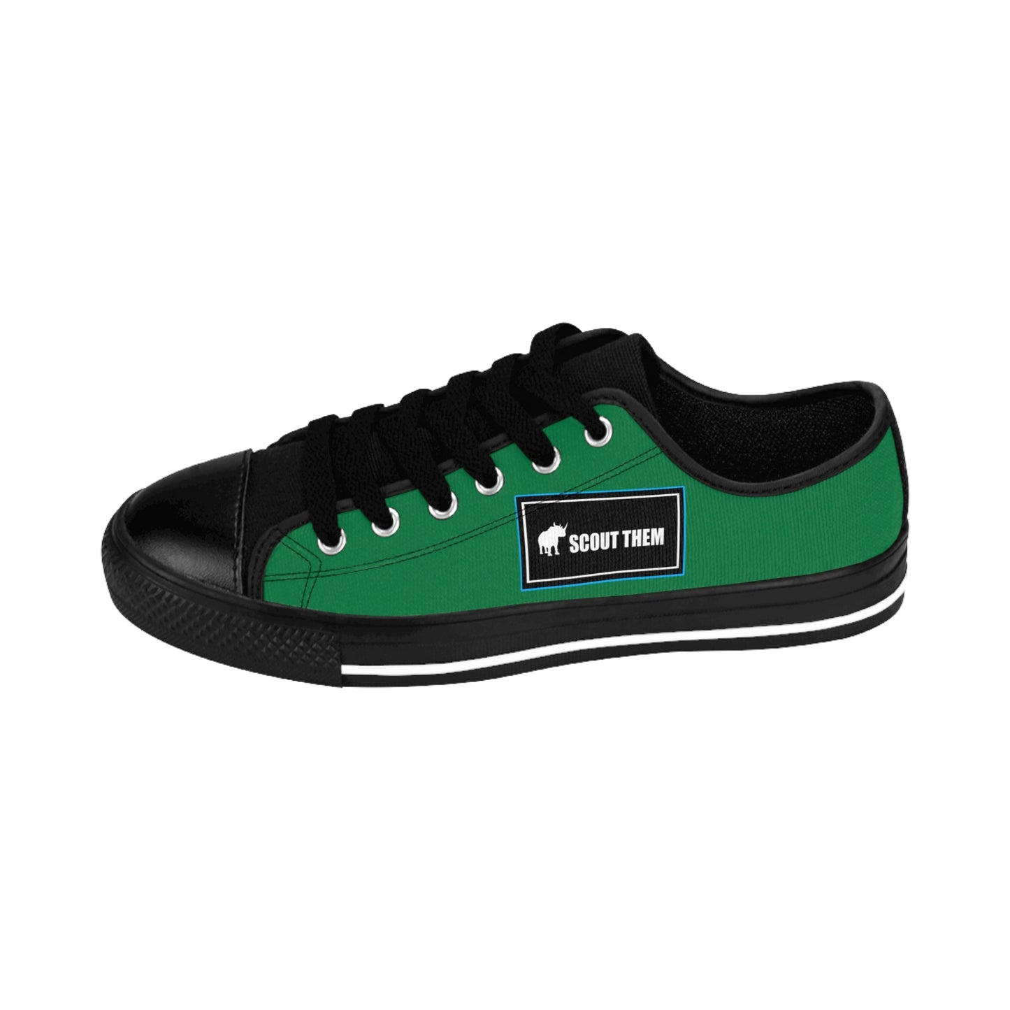 ScoutThem Shield blue border- Men's Sneakers- Dark Green and Black (ST-FGS-42-116M)