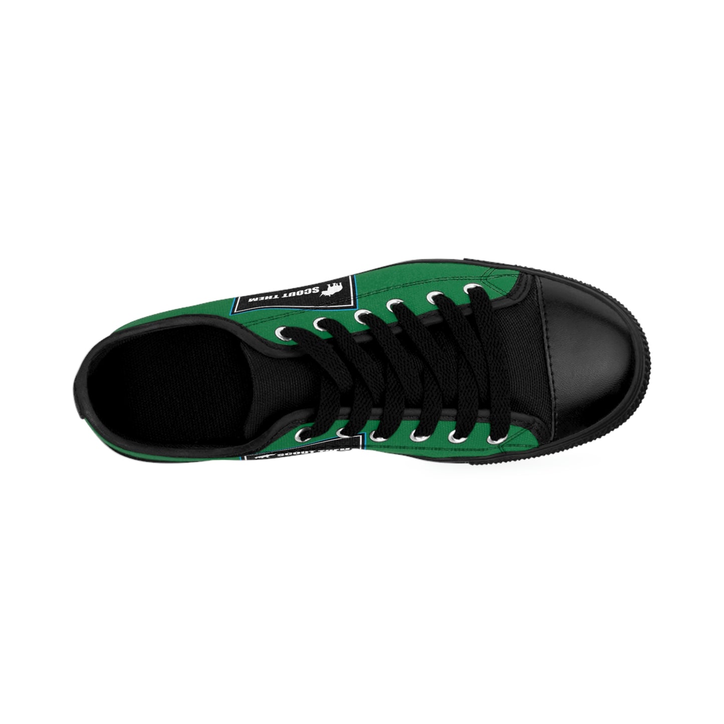ScoutThem Shield blue border- Women's Sneakers- Dark Green and Black (ST-FGS-42-216W)