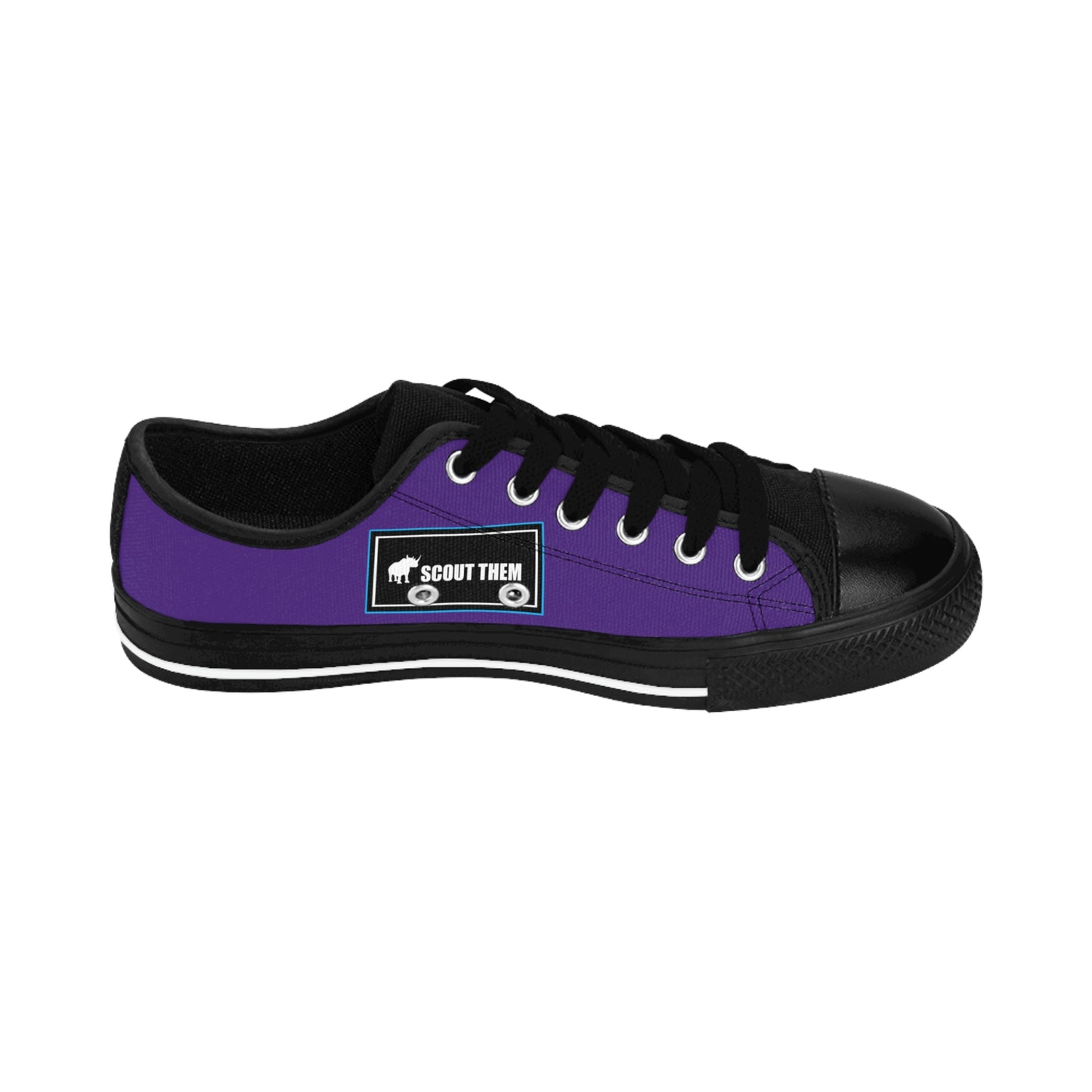 ScoutThem Shield blue border- Men's Sneakers- Purple and Black (ST-FGS-42-119M)