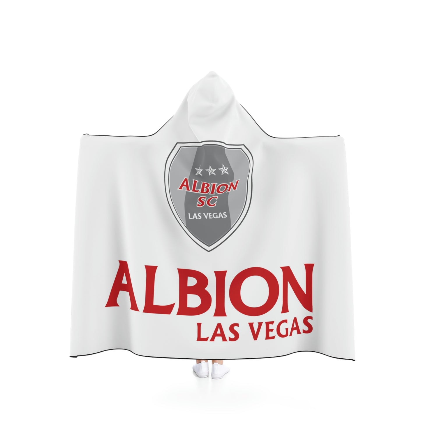 Albion LV Shield & Logo- Kid's Hooded Blanket- WHITE (ALB-LV-64-000K)