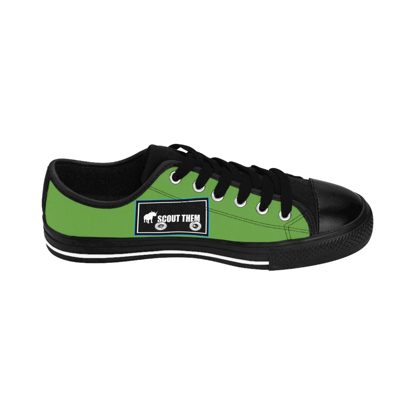 ScoutThem Shield blue border- Women's Sneakers- Green and Black (ST-FGS-42-215W)