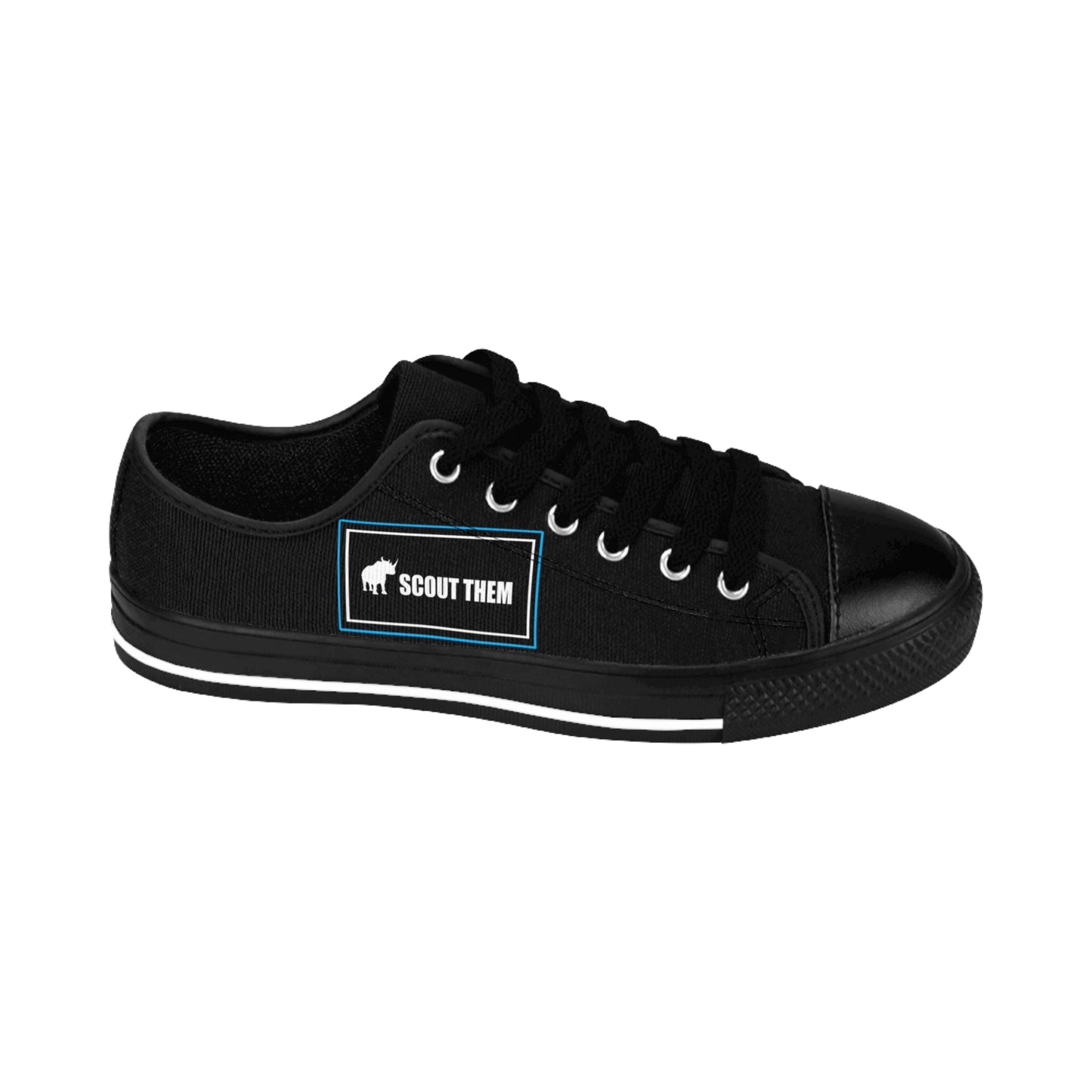 ScoutThem Shield blue border- Women's Sneakers- Black (ST-FGS-42-201W)
