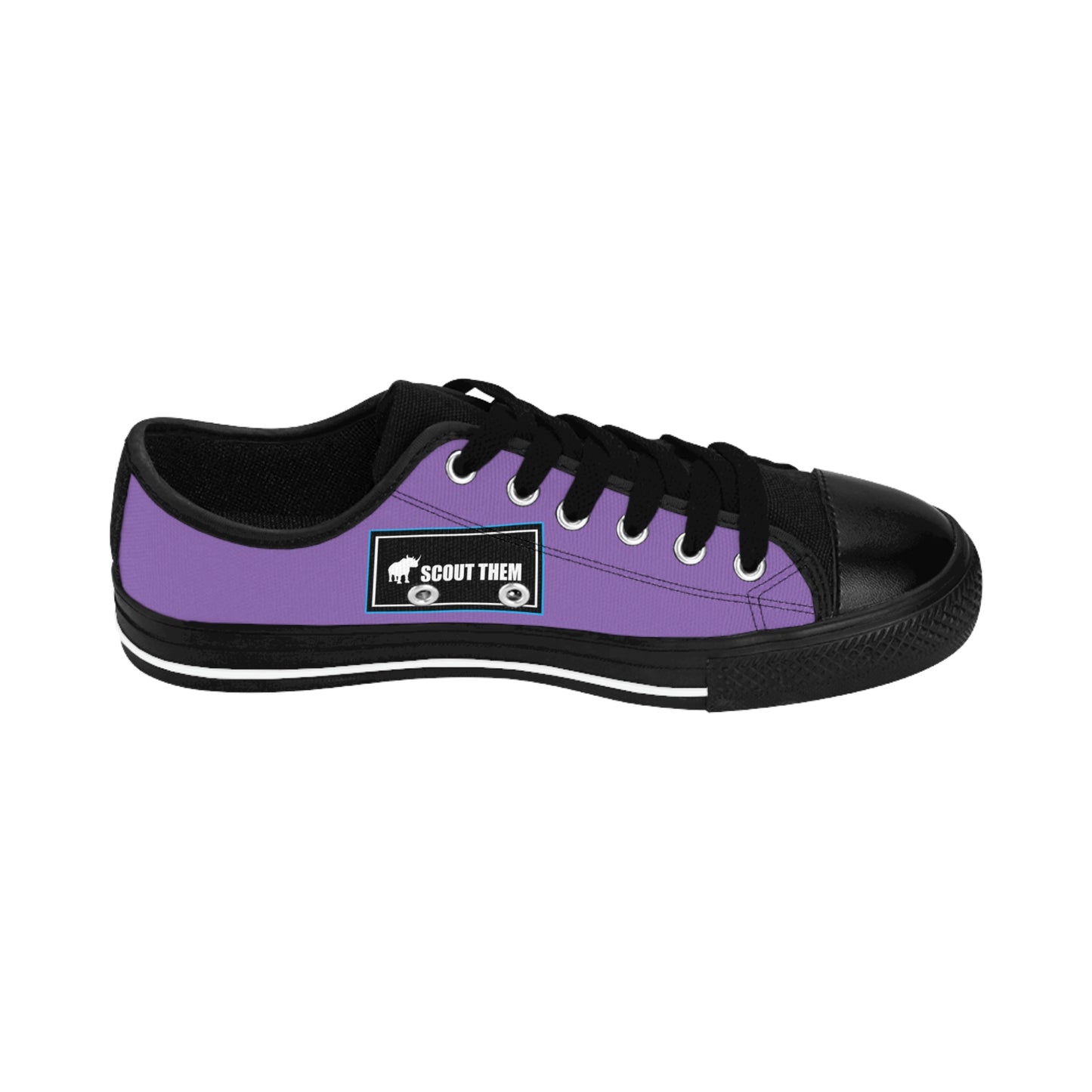 ScoutThem Shield blue border- Men's Sneakers- Light Purple and Black (ST-FGS-42-118M)
