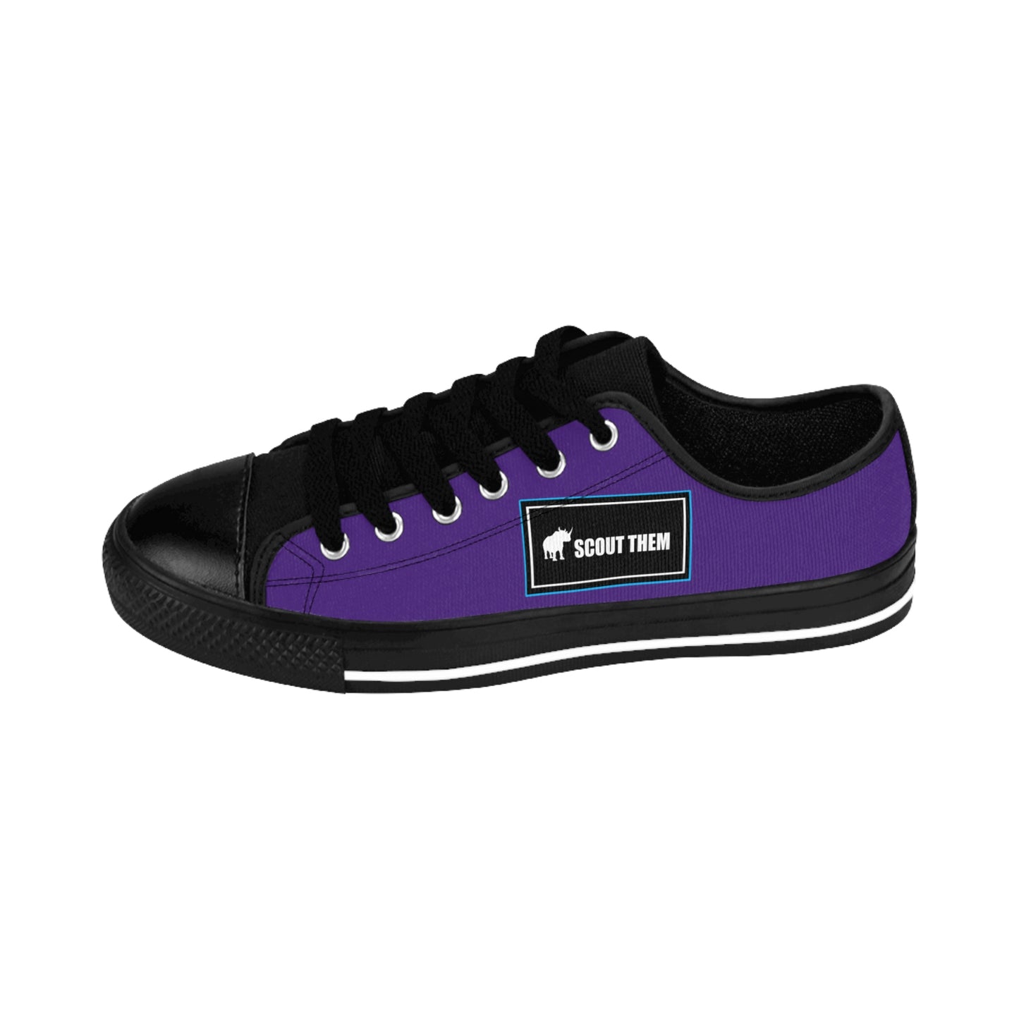 ScoutThem Shield blue border- Men's Sneakers- Purple and Black (ST-FGS-42-119M)