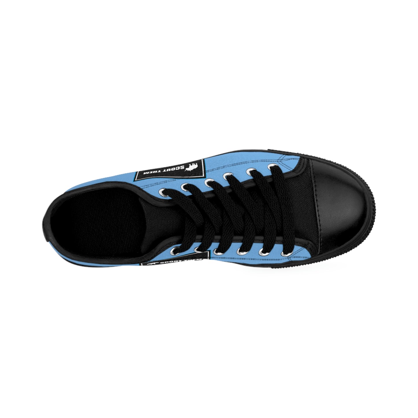 ScoutThem Shield blue border- Women's Sneakers- Light Blue and Black (ST-FGS-42-204W)