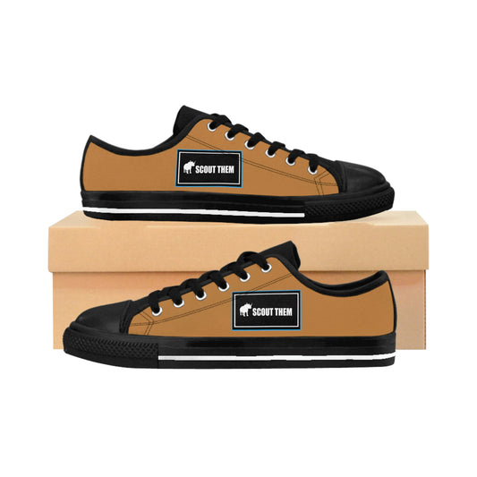 ScoutThem Shield blue border- Men's Sneakers- Light Brown and Black (ST-FGS-42-111M)