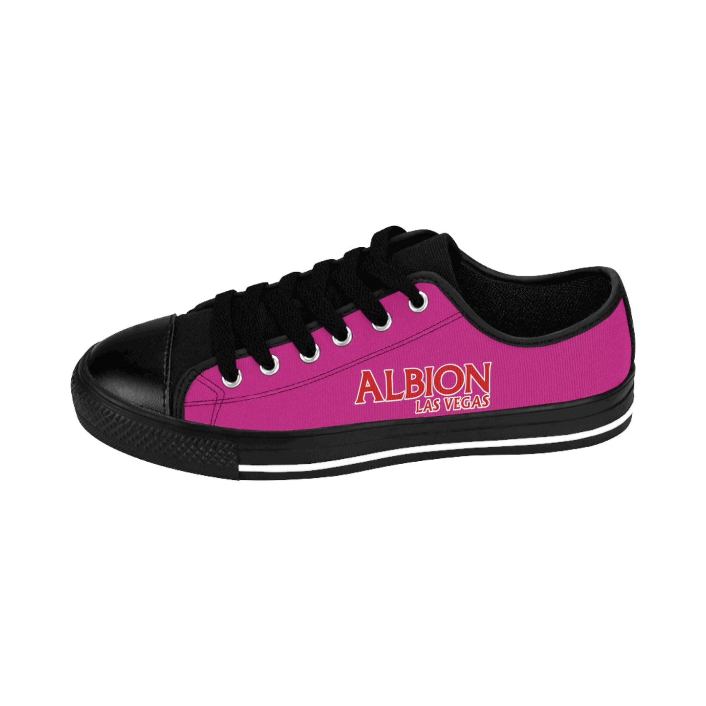 Albion LV Logo- Women's Sneakers- Pink and Black (ALB-LV-42-216W)