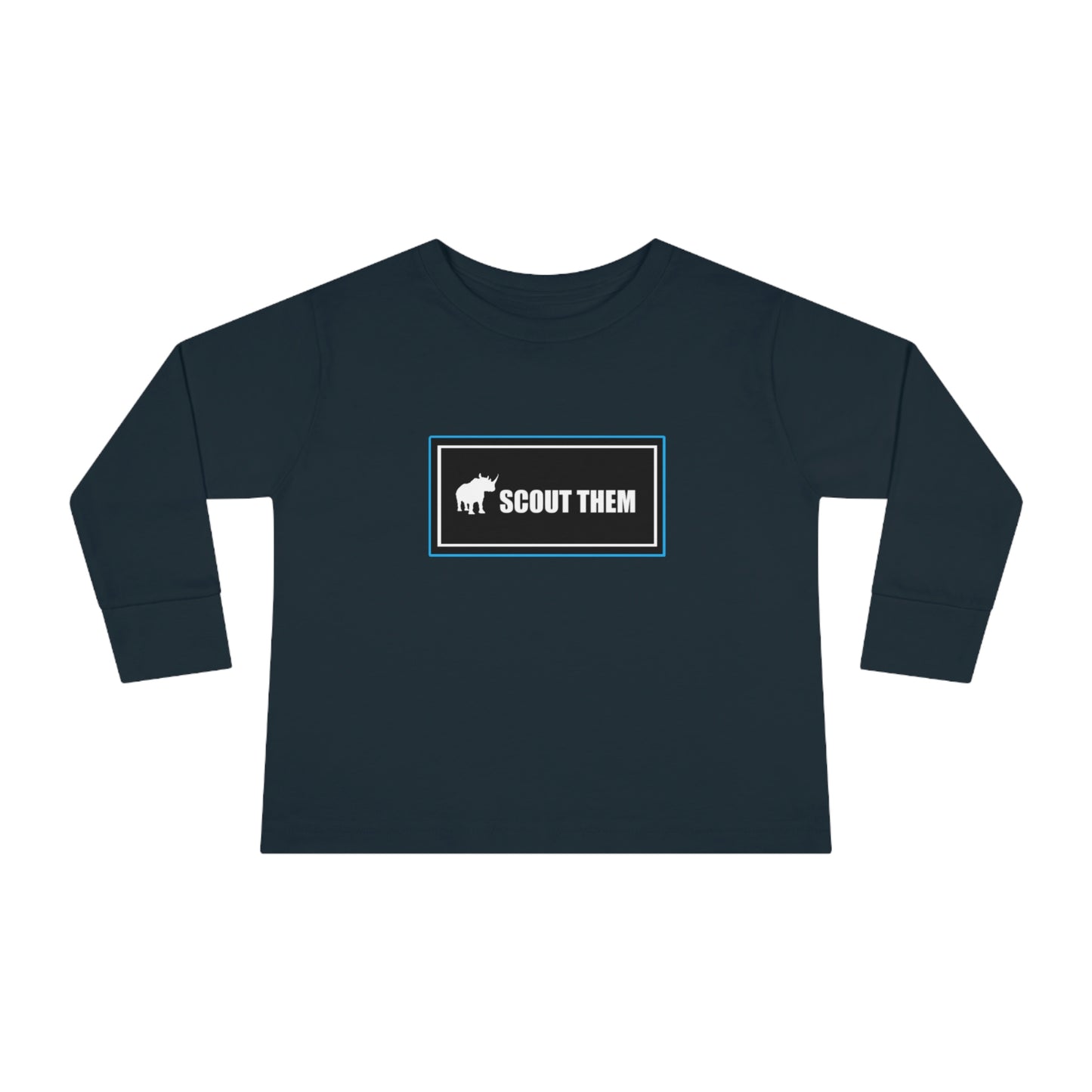ScoutThem Shield Lg blue border- Toddler Long Sleeve Tee (ST-FGS-24-834K)