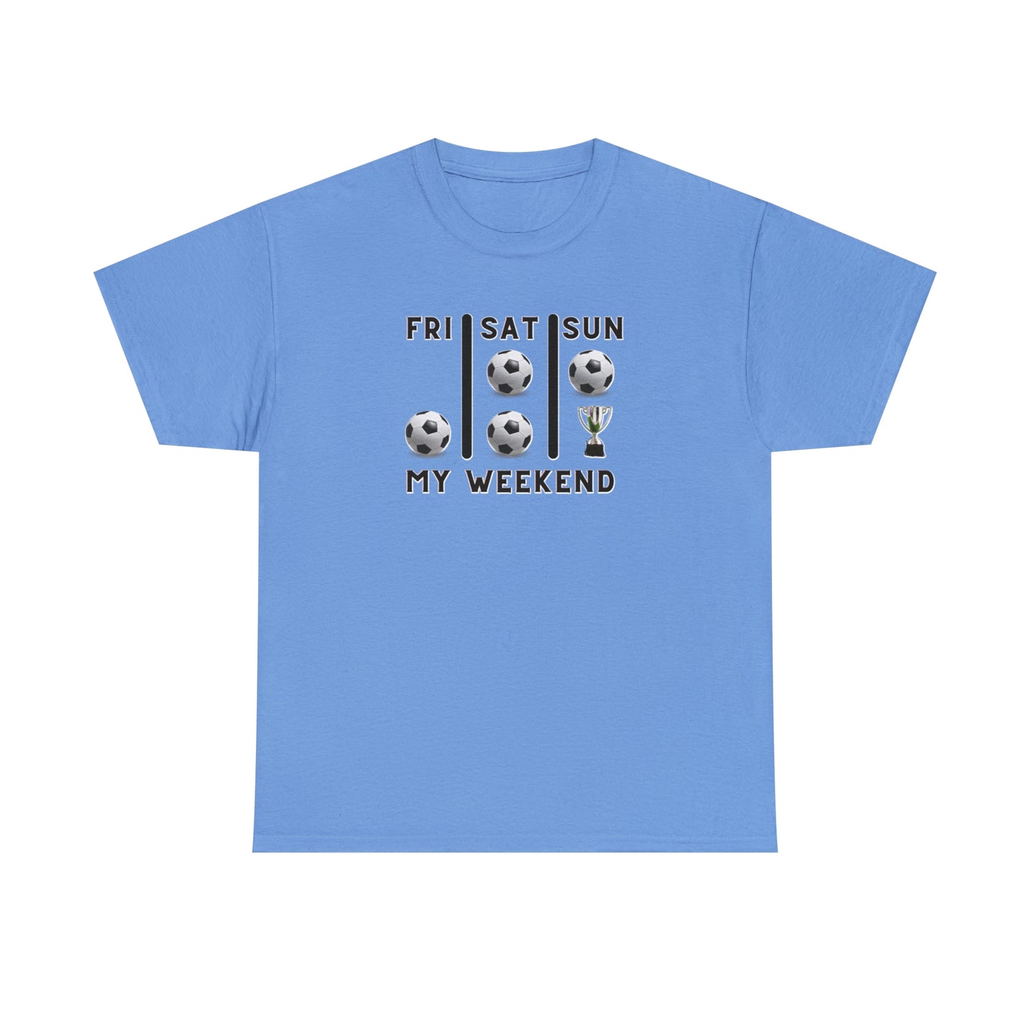 Soccer Trophy- My Weekend- Various Blue colors- Unisex Heavy Cotton Tee (ST-NCP-21-501U)