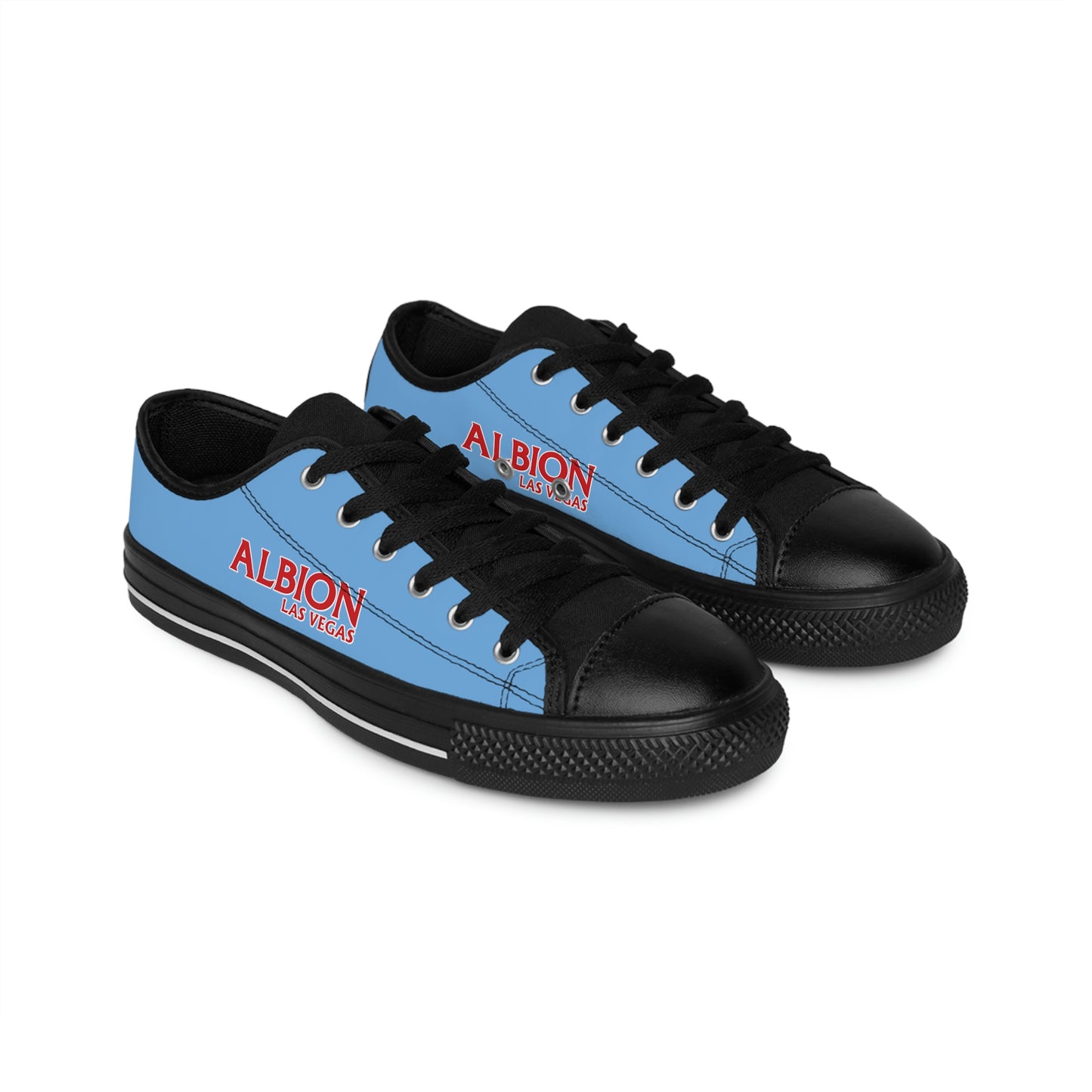 Albion LV Logo- Women's Sneakers- Light Blue and Black (ALB-LV-42-214W)
