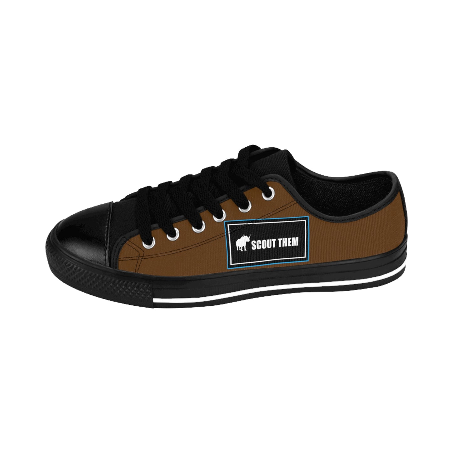 ScoutThem Shield blue border- Women's Sneakers- Brown and Black (ST-FGS-42-210W)