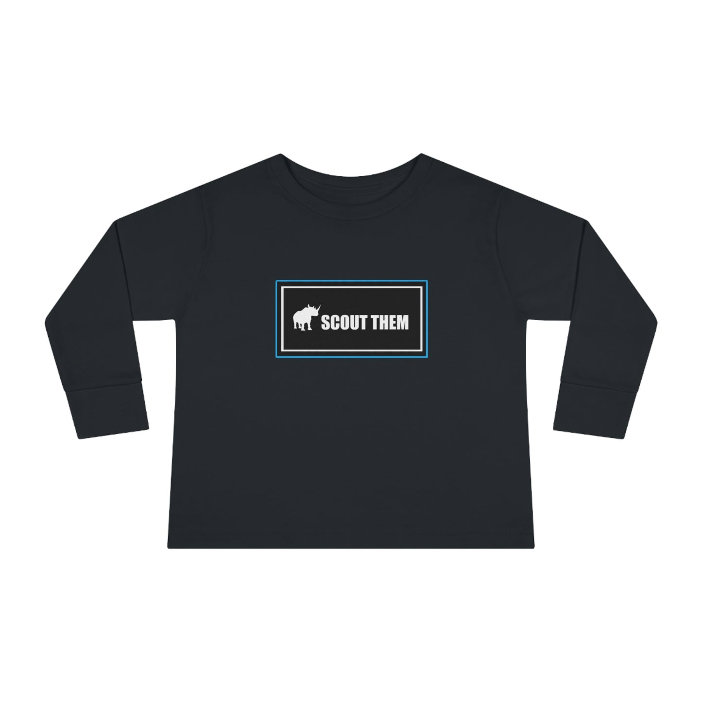 ScoutThem Shield Lg blue border- Toddler Long Sleeve Tee (ST-FGS-24-834K)