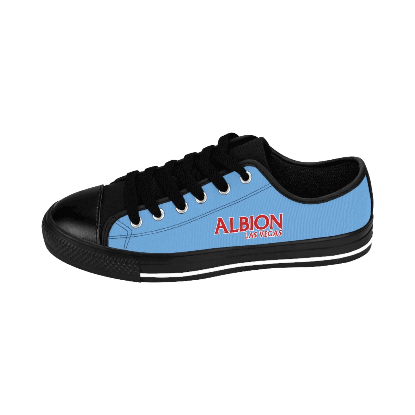 Albion LV Logo- Men's Sneakers- Light Blue and Black (ALB-LV-42-134M)