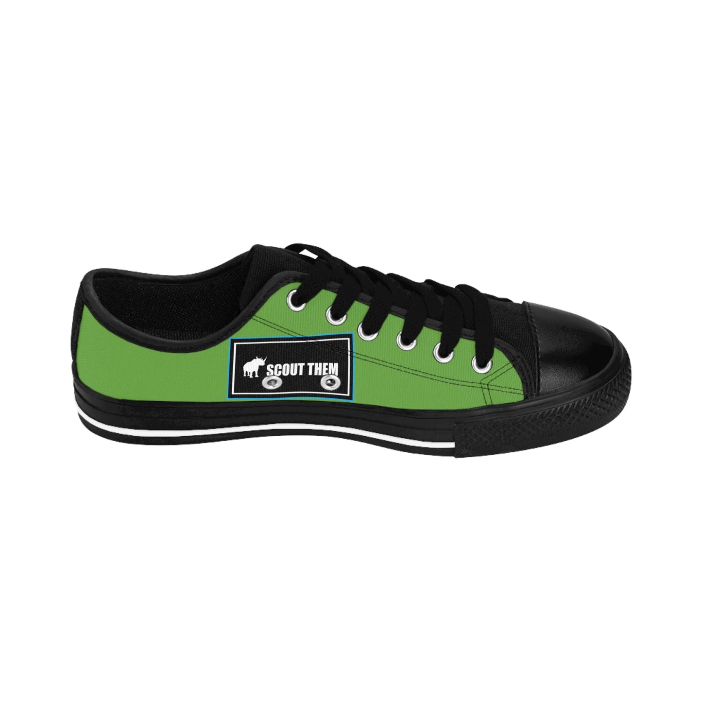 ScoutThem Shield blue border- Women's Sneakers- Green and Black (ST-FGS-42-215W)