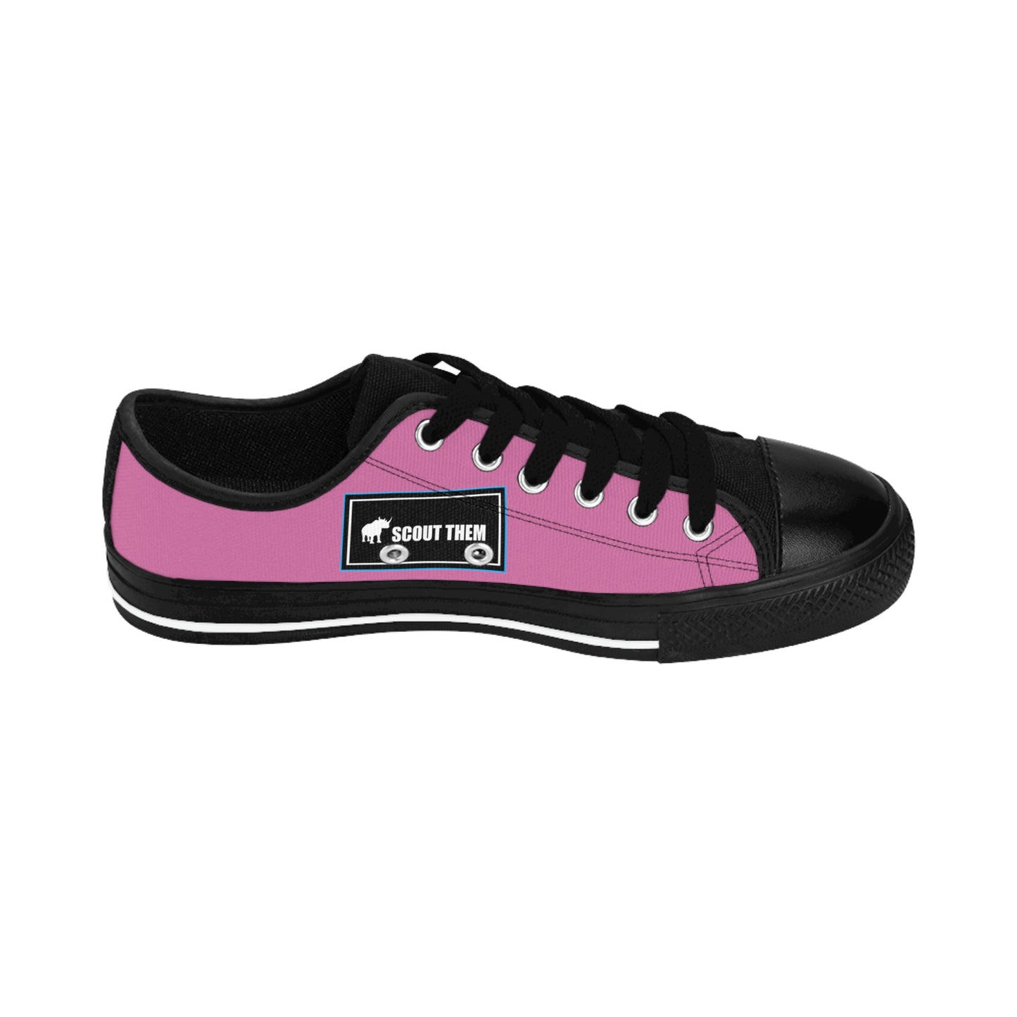 ScoutThem Shield blue border- Men's Sneakers- Light Pink and Black (ST-FGS-42-107M)