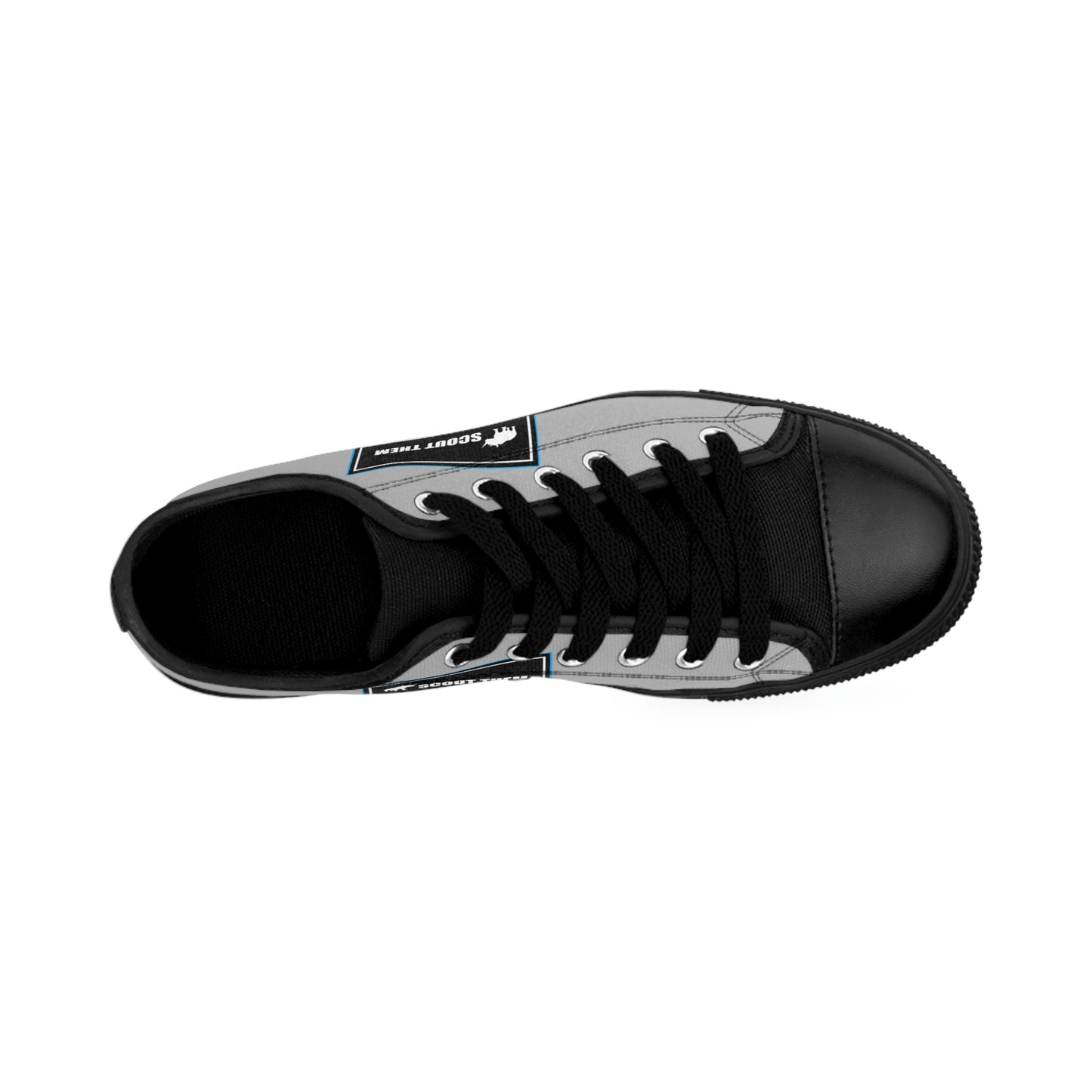 ScoutThem Shield blue border- Women's Sneakers- Light Grey and Black (ST-FGS-42-202W)