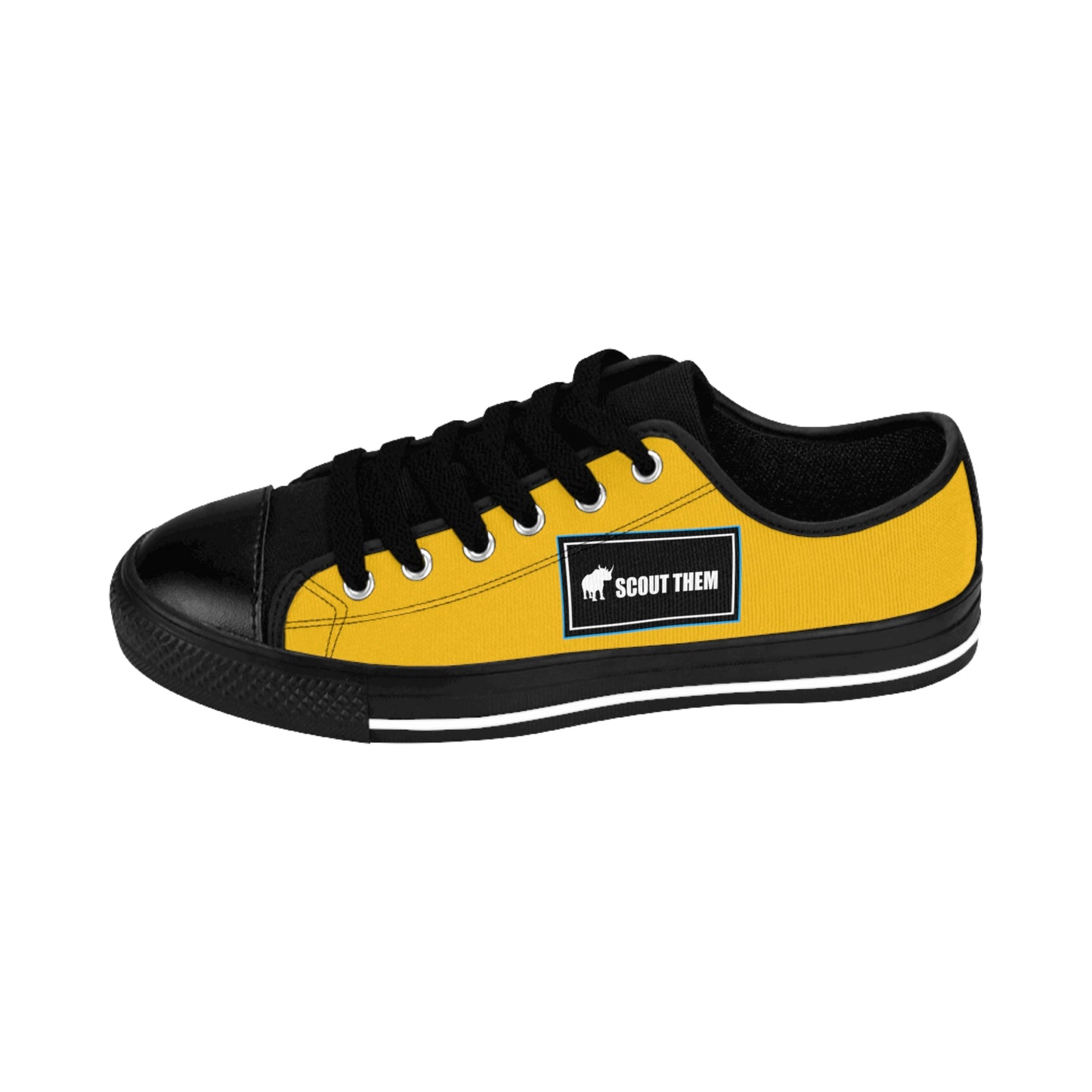 ScoutThem Shield blue border- Men's Sneakers- Yellow and Black (ST-FGS-42-114M)