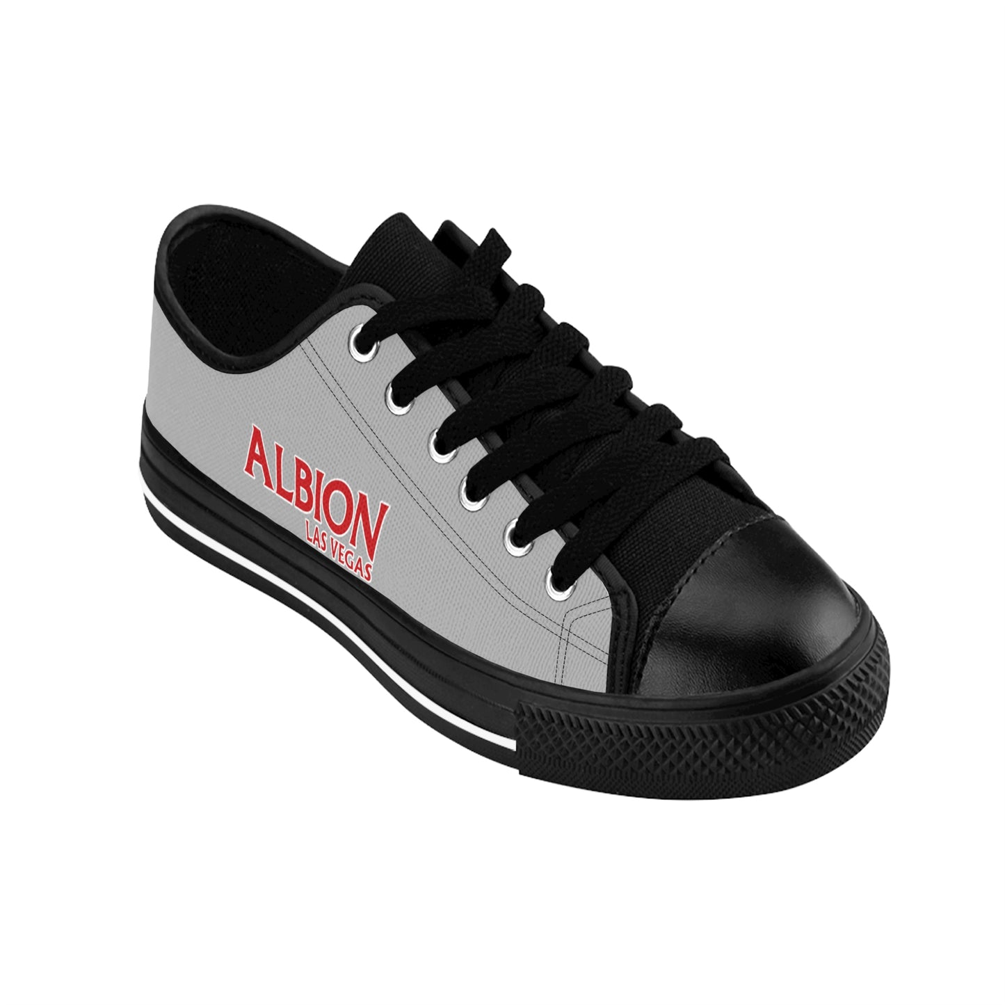 Albion LV Logo- Women's Sneakers- Light Grey and Black (ALB-LV-42-212W)