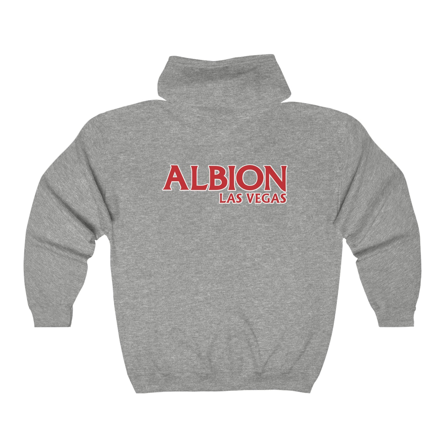 Albion LV Shield Sm Front- Logo Lg Back- Unisex Heavy Blend™ Full Zip Hooded Sweatshirt (ALB-LV-22-530U)