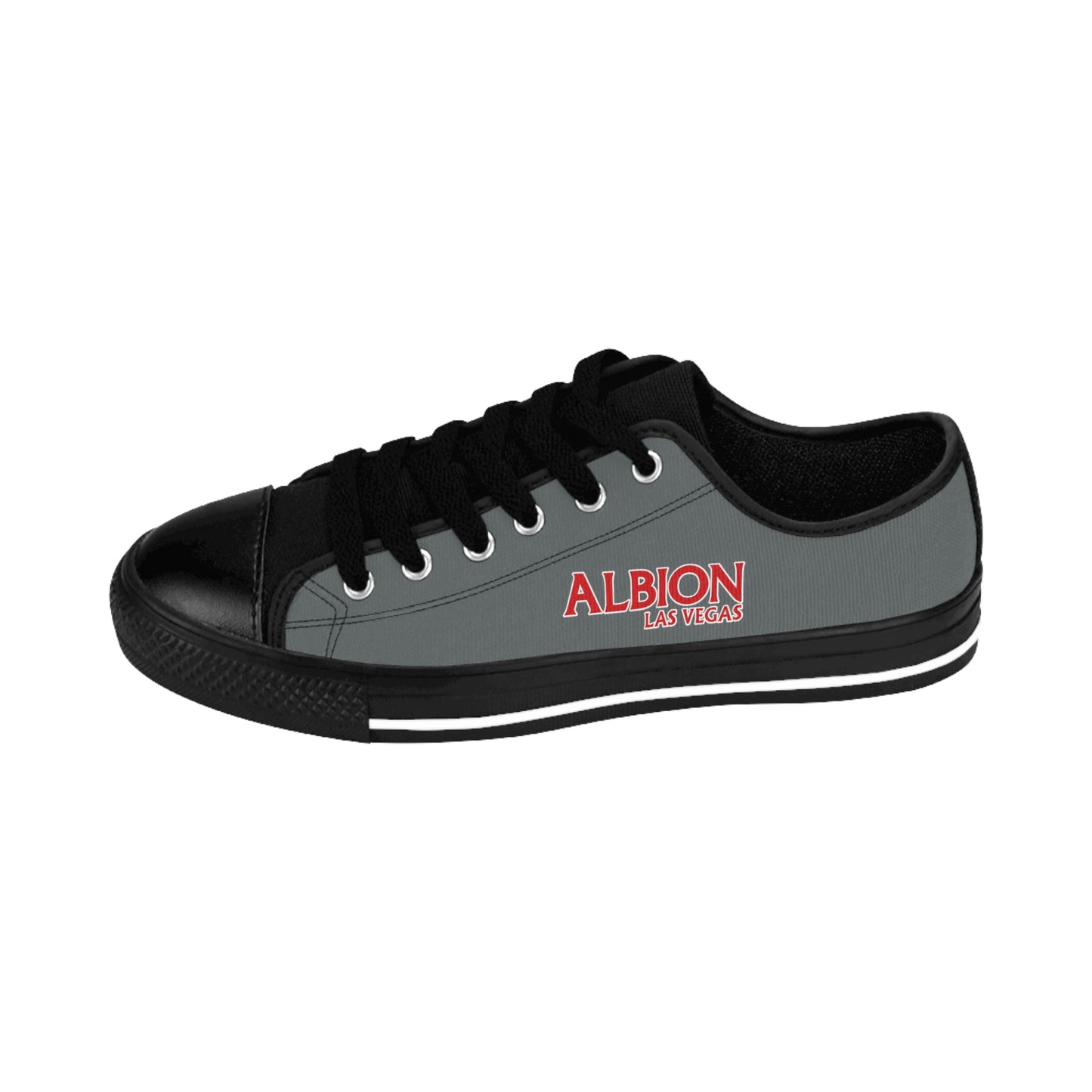Albion LV Logo- Men's Sneakers- Dark Grey and Black (ALB-LV-42-138M)
