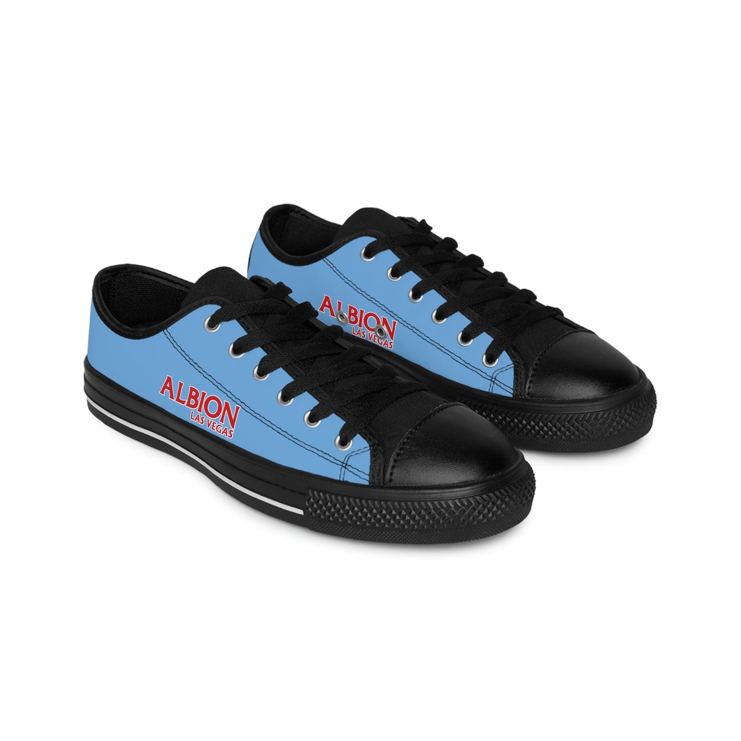 Albion LV Logo- Men's Sneakers- Light Blue and Black (ALB-LV-42-134M)
