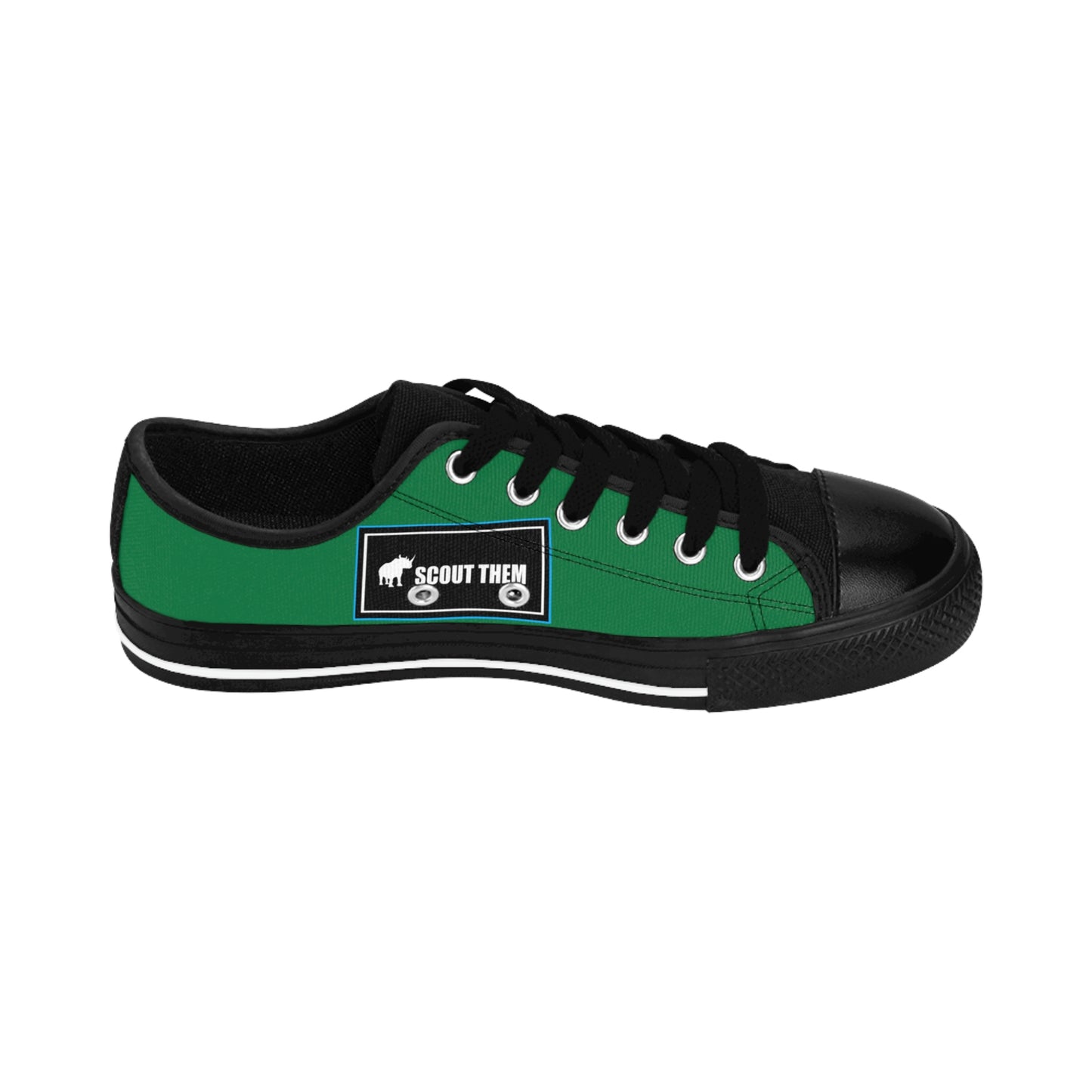 ScoutThem Shield blue border- Women's Sneakers- Dark Green and Black (ST-FGS-42-216W)