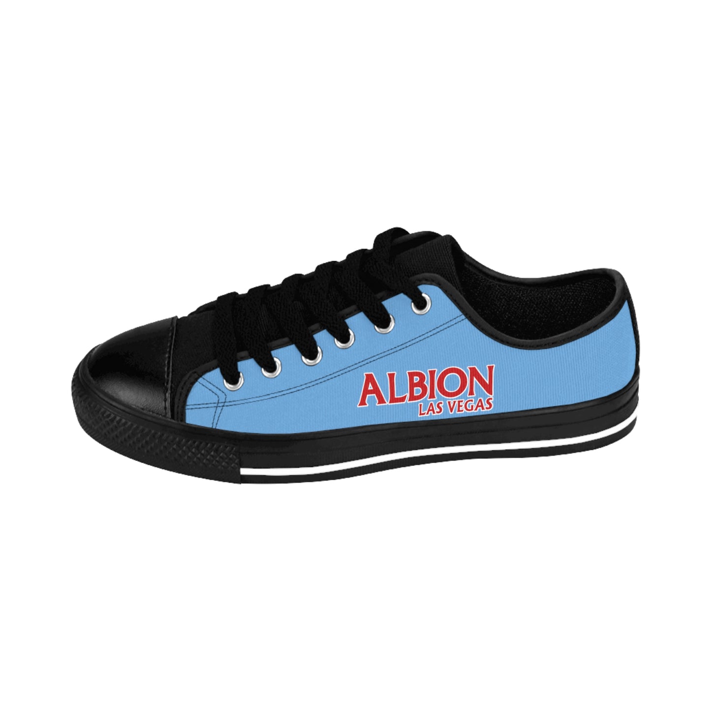 Albion LV Logo- Women's Sneakers- Light Blue and Black (ALB-LV-42-214W)