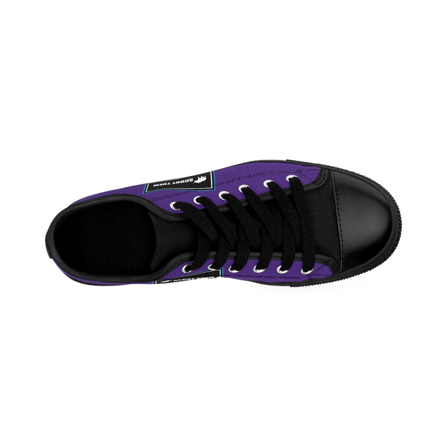 ScoutThem Shield blue border- Men's Sneakers- Purple and Black (ST-FGS-42-119M)