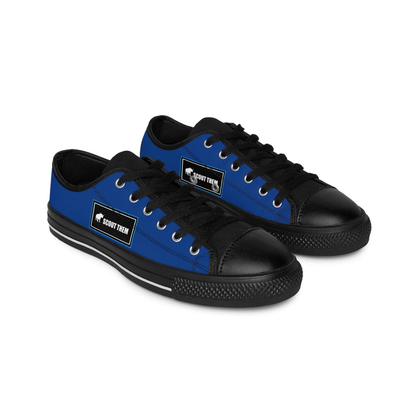 ScoutThem Shield blue border- Men's Sneakers- Dark Blue and Black (ST-FGS-42-105M)