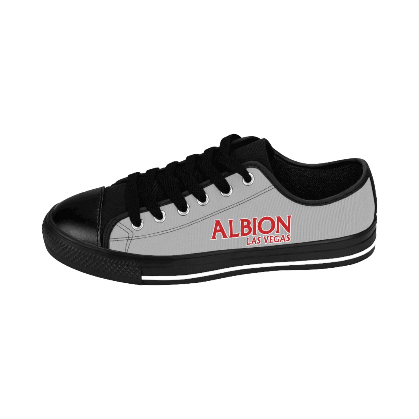 Albion LV Logo- Women's Sneakers- Light Grey and Black (ALB-LV-42-212W)