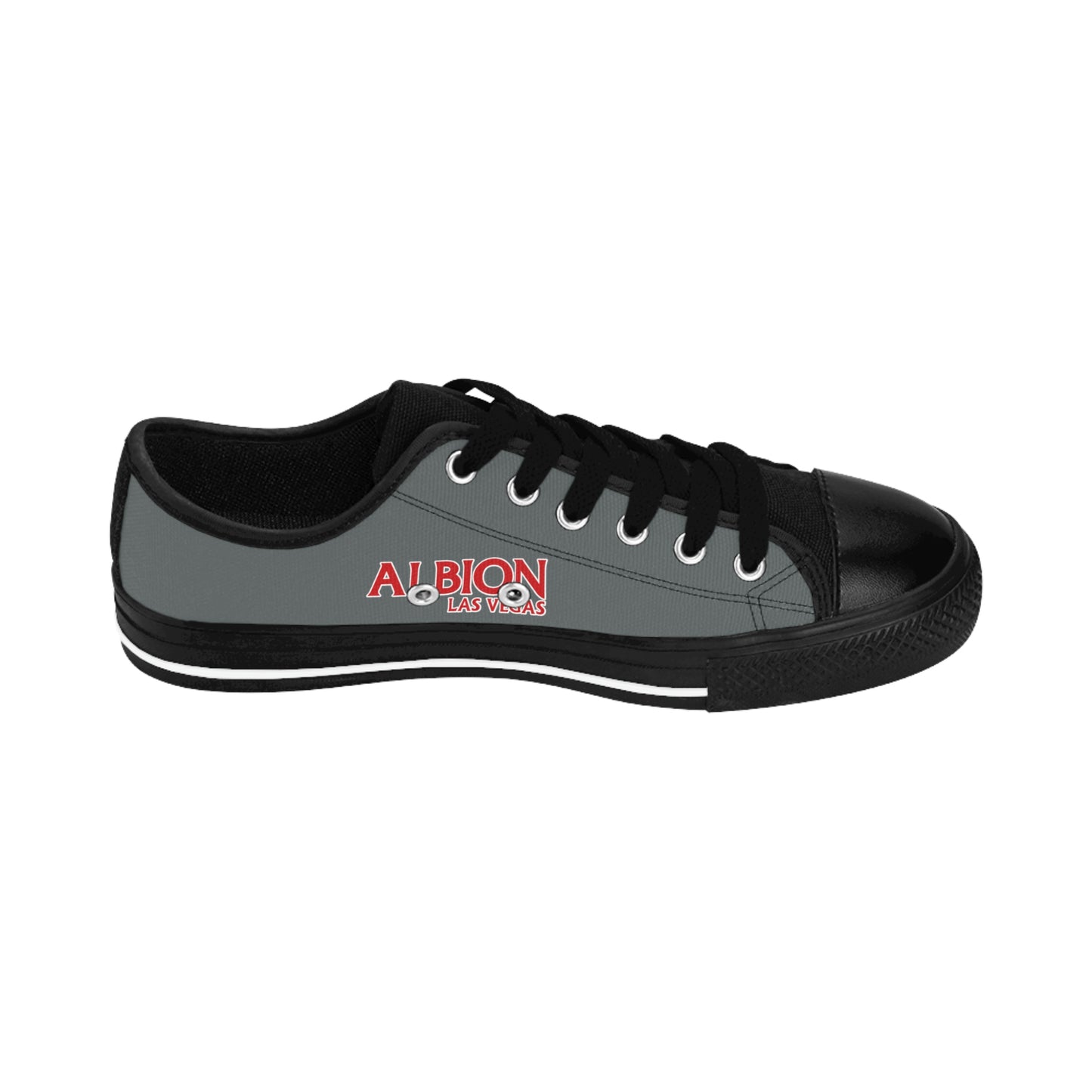 Albion LV Logo- Men's Sneakers- Dark Grey and Black (ALB-LV-42-138M)