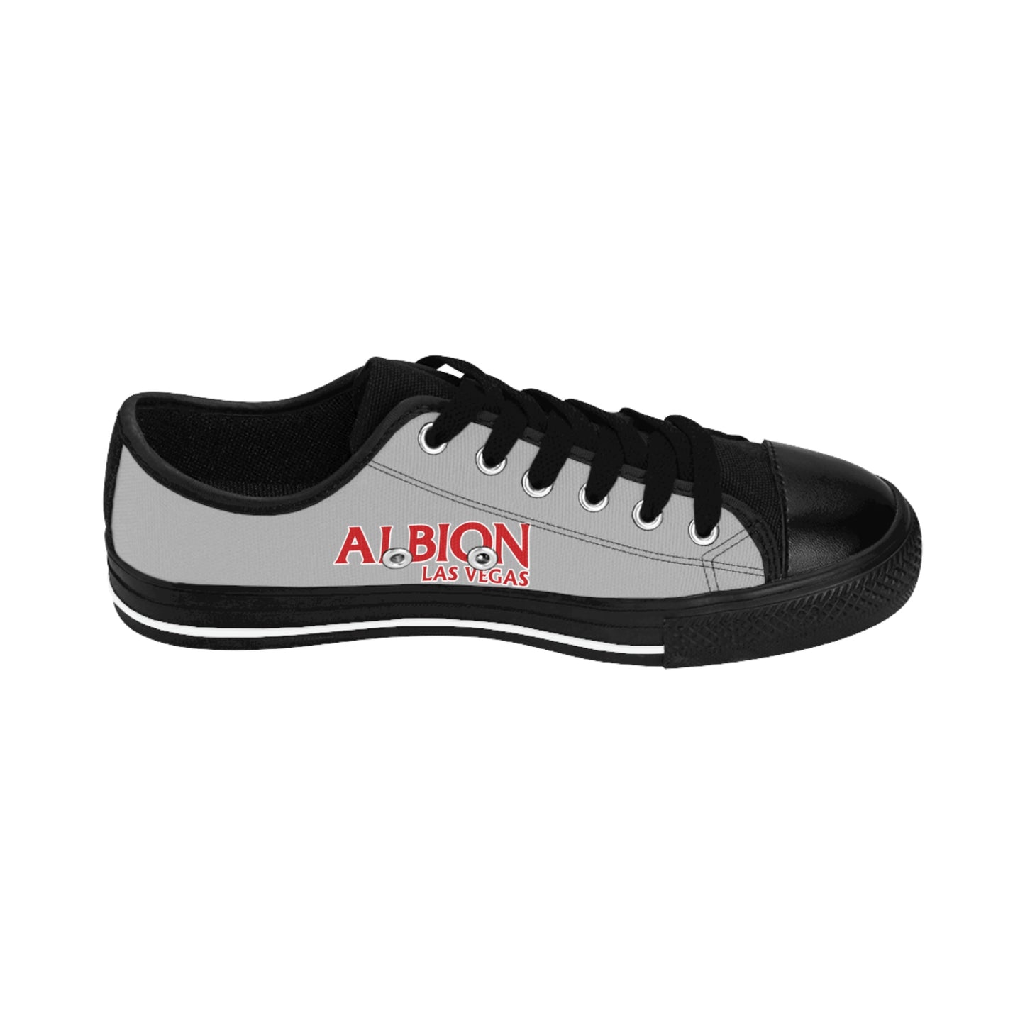 Albion LV Logo- Women's Sneakers- Light Grey and Black (ALB-LV-42-212W)
