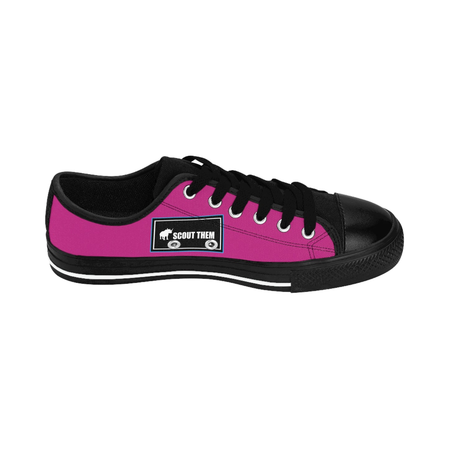 ScoutThem Shield blue border- Men's Sneakers- Pink and Black (ST-FGS-42-106M)
