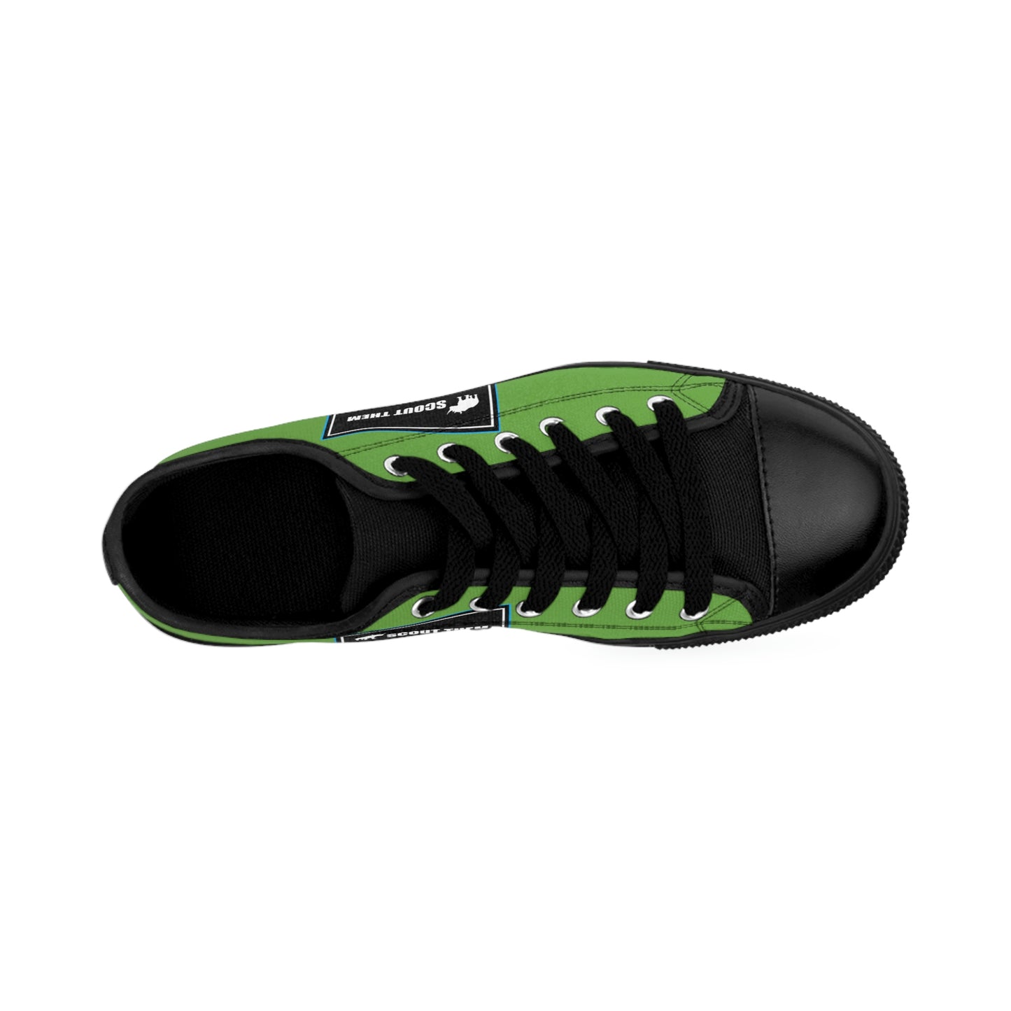 ScoutThem Shield blue border- Women's Sneakers- Green and Black (ST-FGS-42-215W)