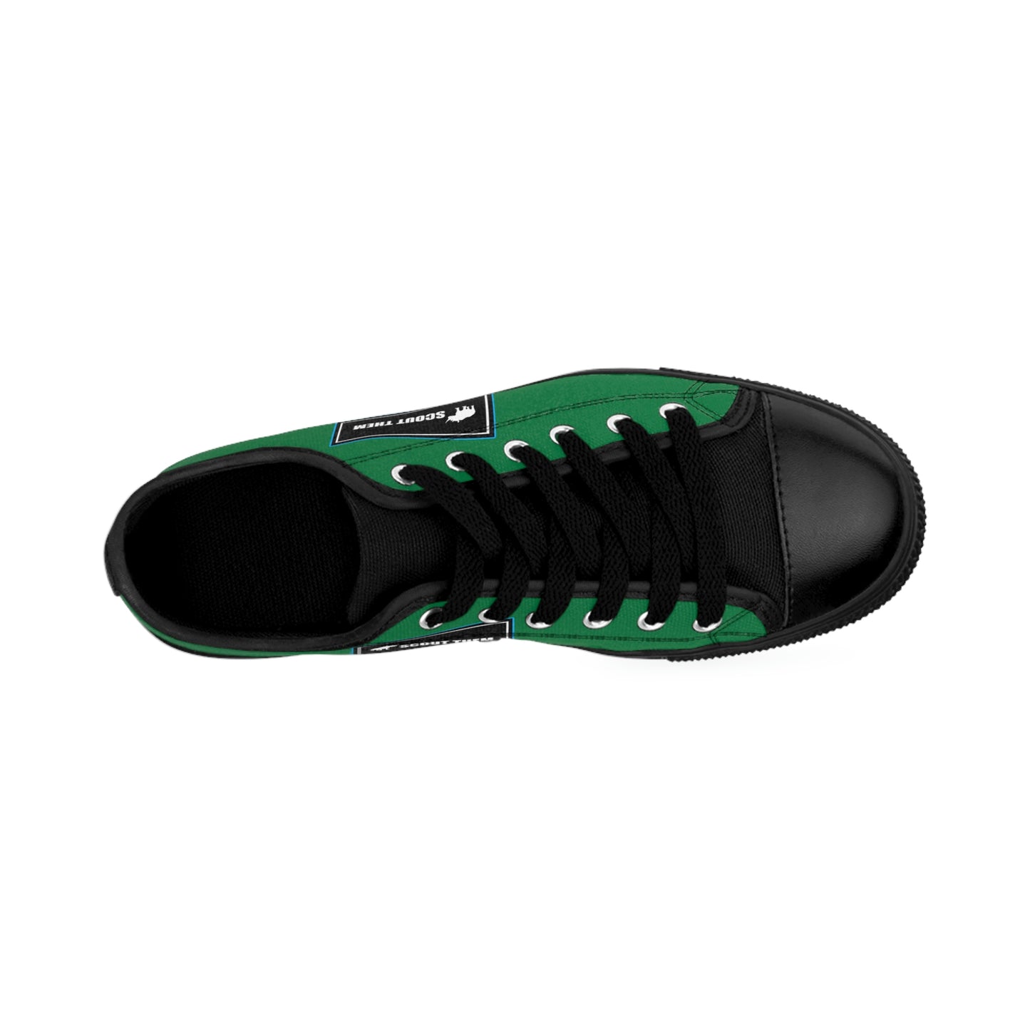 ScoutThem Shield blue border- Men's Sneakers- Dark Green and Black (ST-FGS-42-116M)