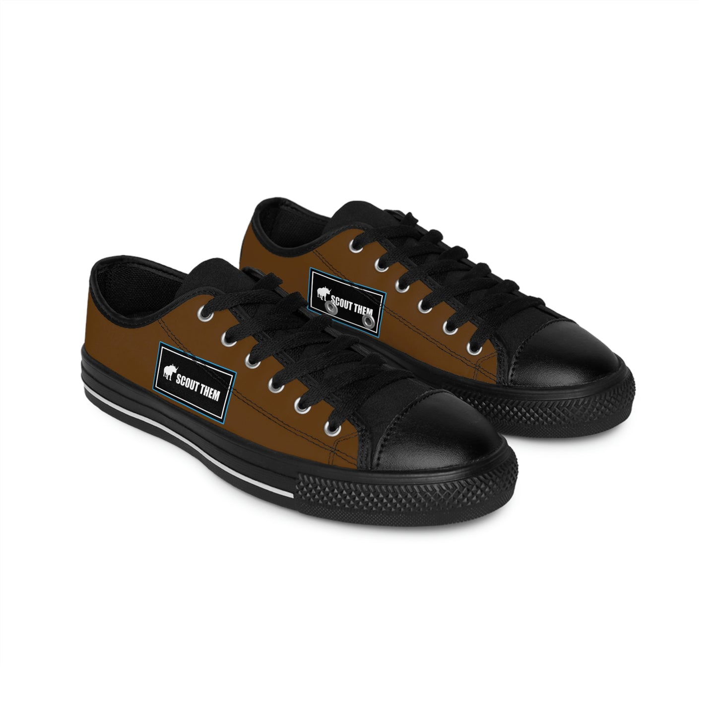ScoutThem Shield blue border- Men's Sneakers- Brown and Black (ST-FGS-42-110M)