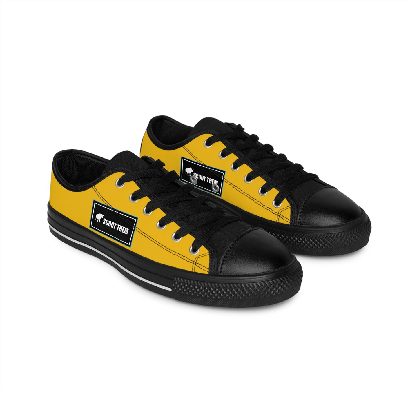 ScoutThem Shield blue border- Men's Sneakers- Yellow and Black (ST-FGS-42-114M)