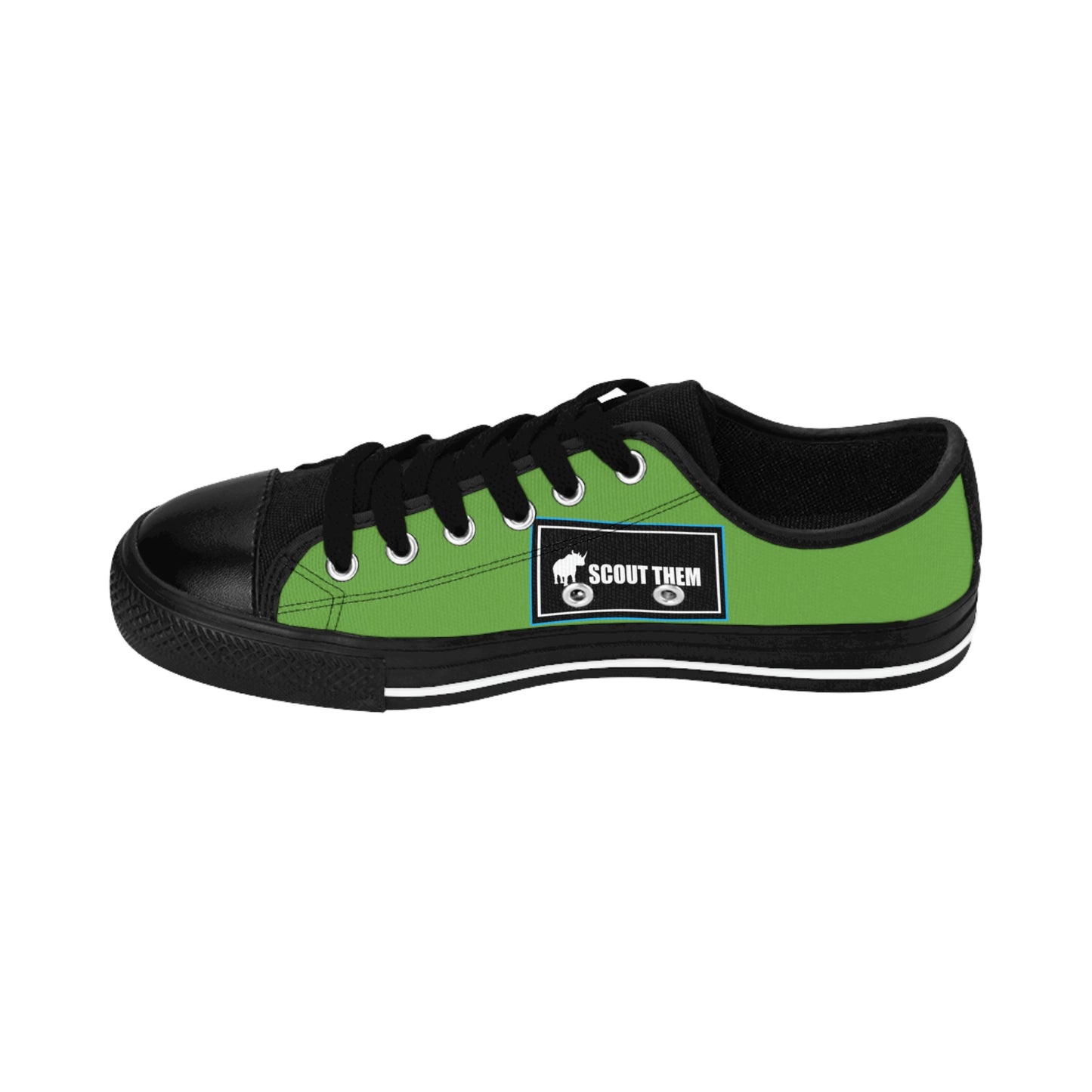 ScoutThem Shield blue border- Women's Sneakers- Green and Black (ST-FGS-42-215W)