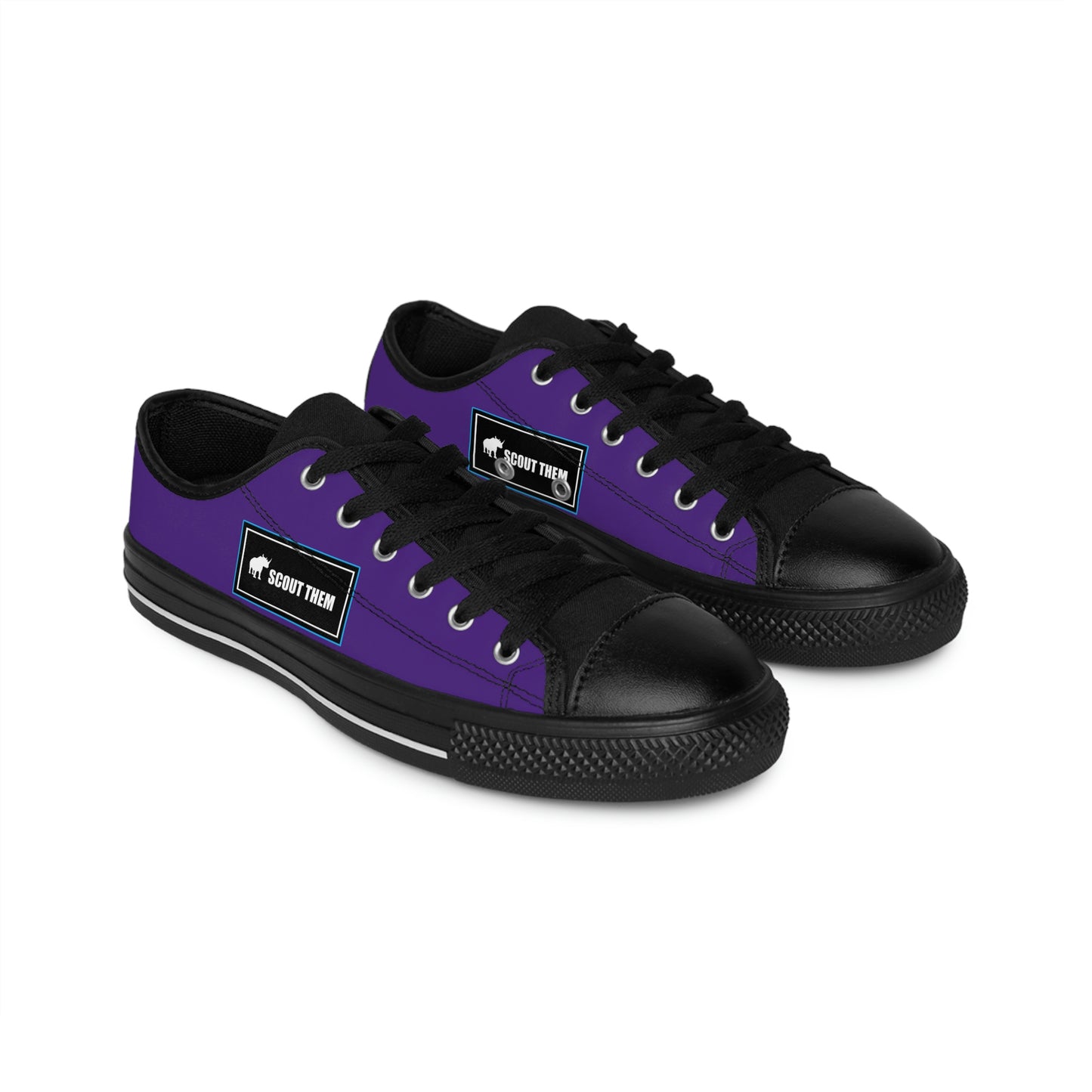 ScoutThem Shield blue border- Men's Sneakers- Purple and Black (ST-FGS-42-119M)
