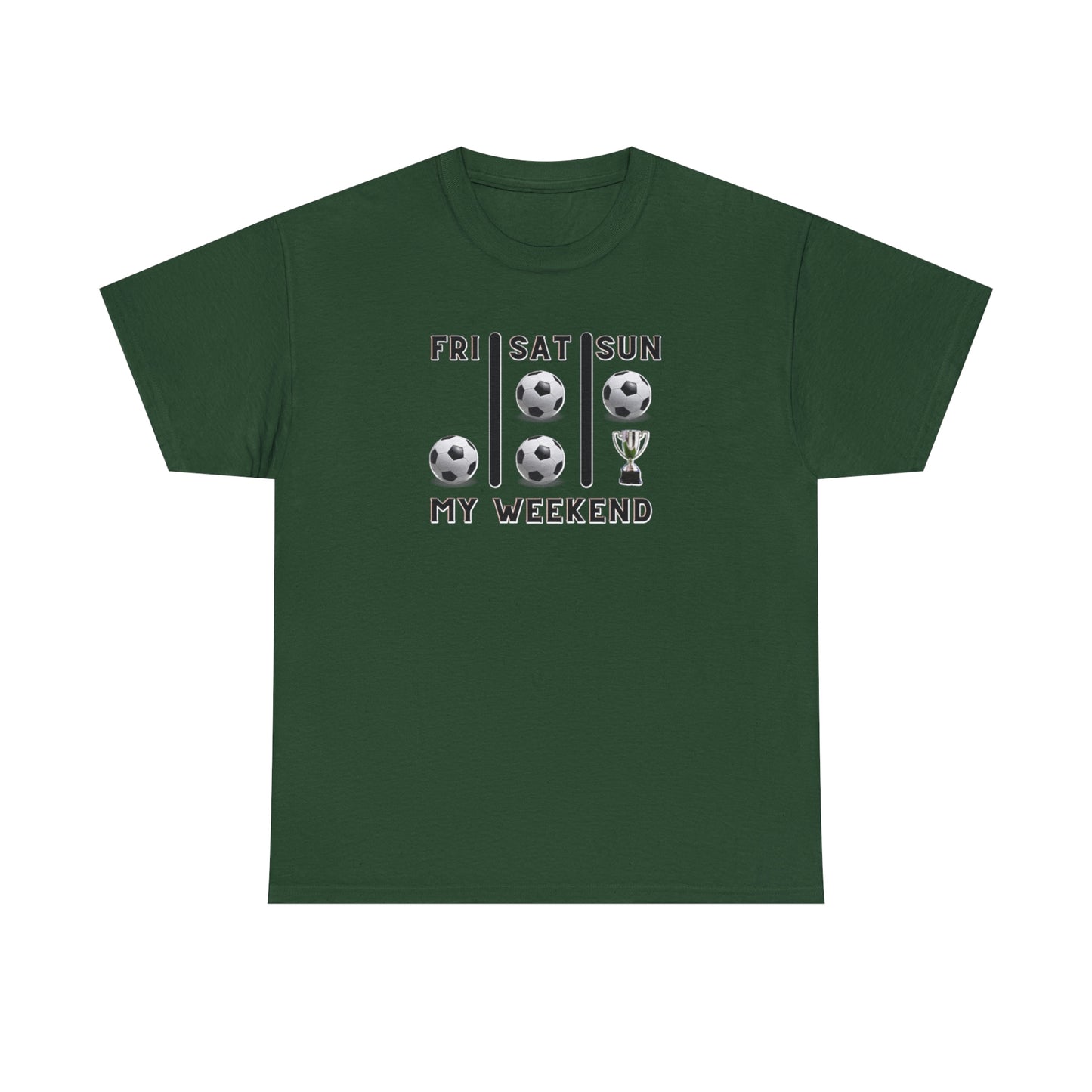 Soccer Trophy- My Weekend- Various Green colors- Unisex Heavy Cotton Tee (ST-NCP-21-503U)