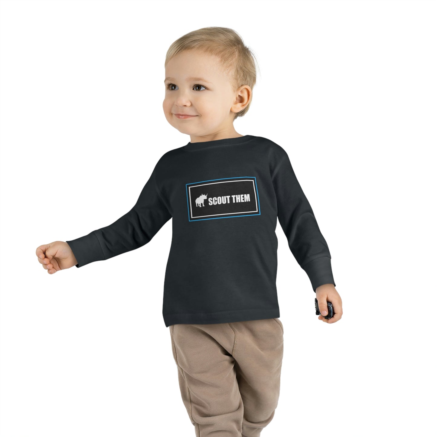 ScoutThem Shield Lg blue border- Toddler Long Sleeve Tee (ST-FGS-24-834K)