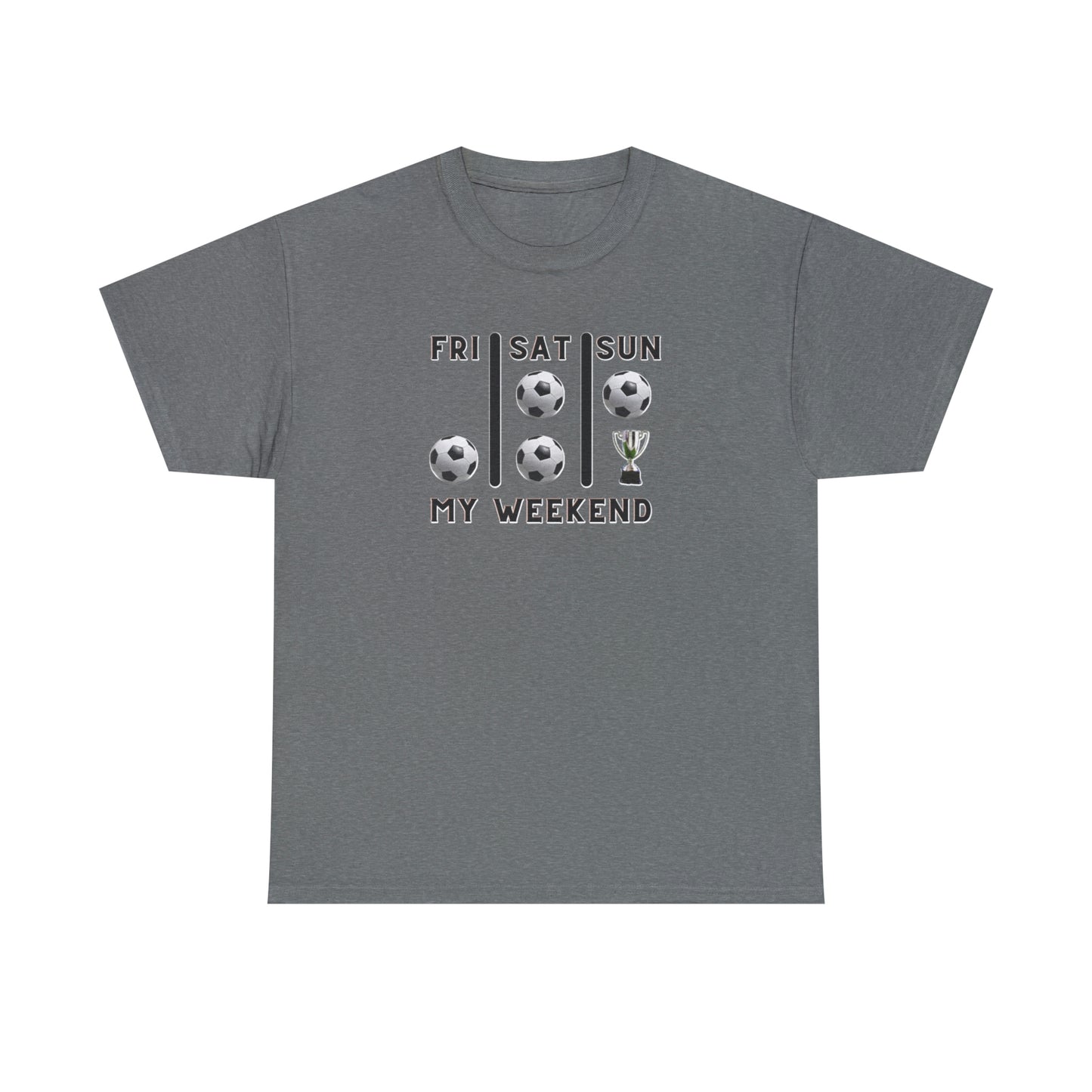 Soccer Trophy- My Weekend- Various Grey colors- Unisex Heavy Cotton Tee (ST-NCP-21-504U)