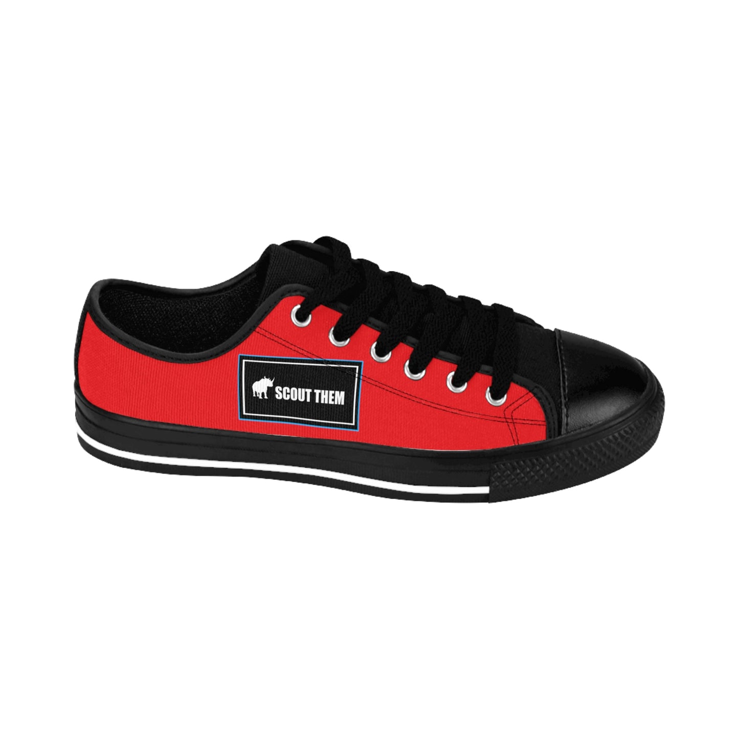 ScoutThem Shield blue border- Men's Sneakers- Red and Black (ST-FGS-42-103M)
