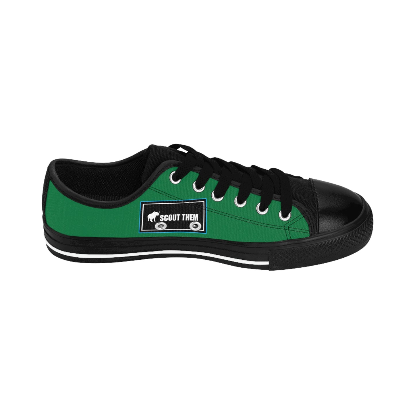 ScoutThem Shield blue border- Men's Sneakers- Dark Green and Black (ST-FGS-42-116M)