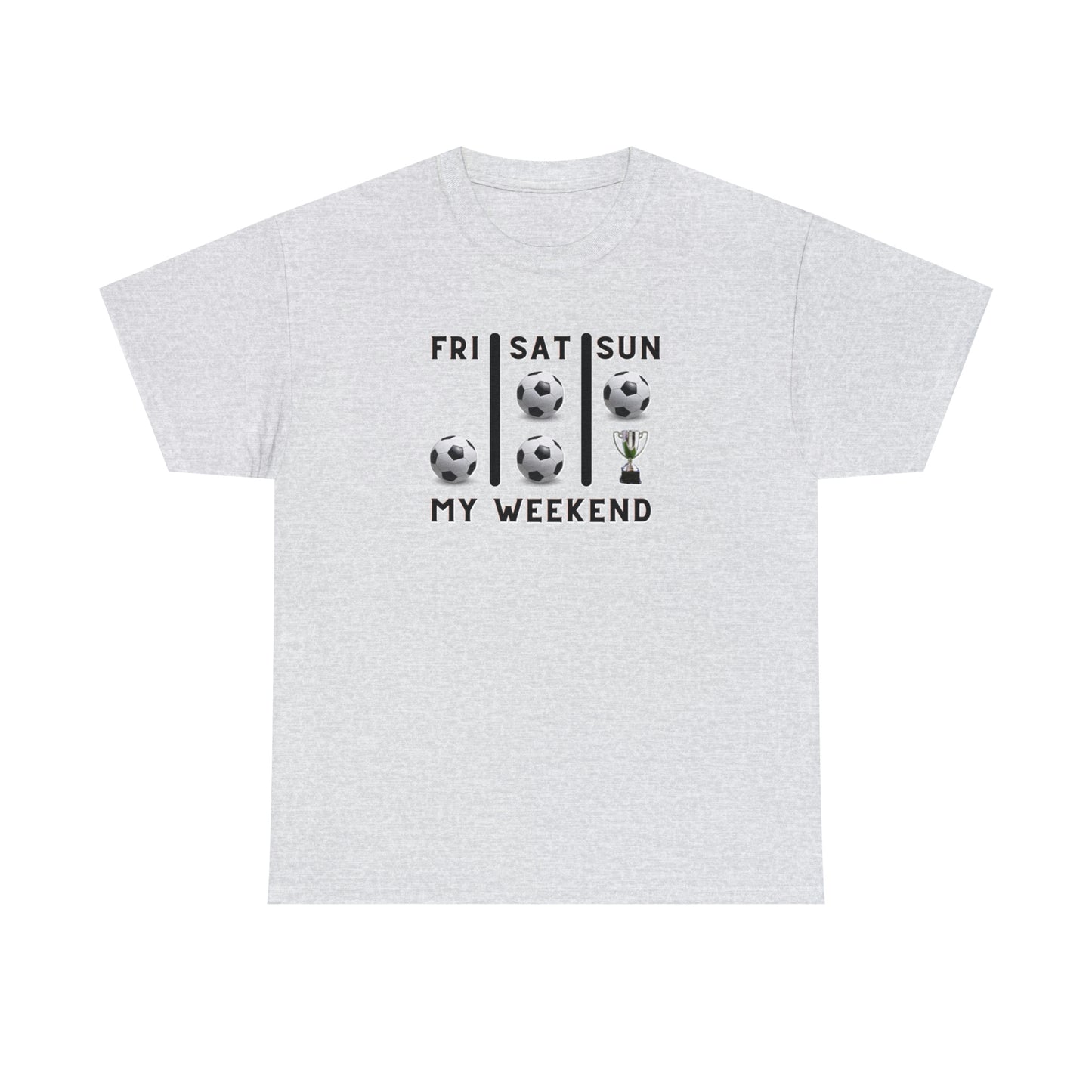 Soccer Trophy- My Weekend- Various Grey colors- Unisex Heavy Cotton Tee (ST-NCP-21-504U)